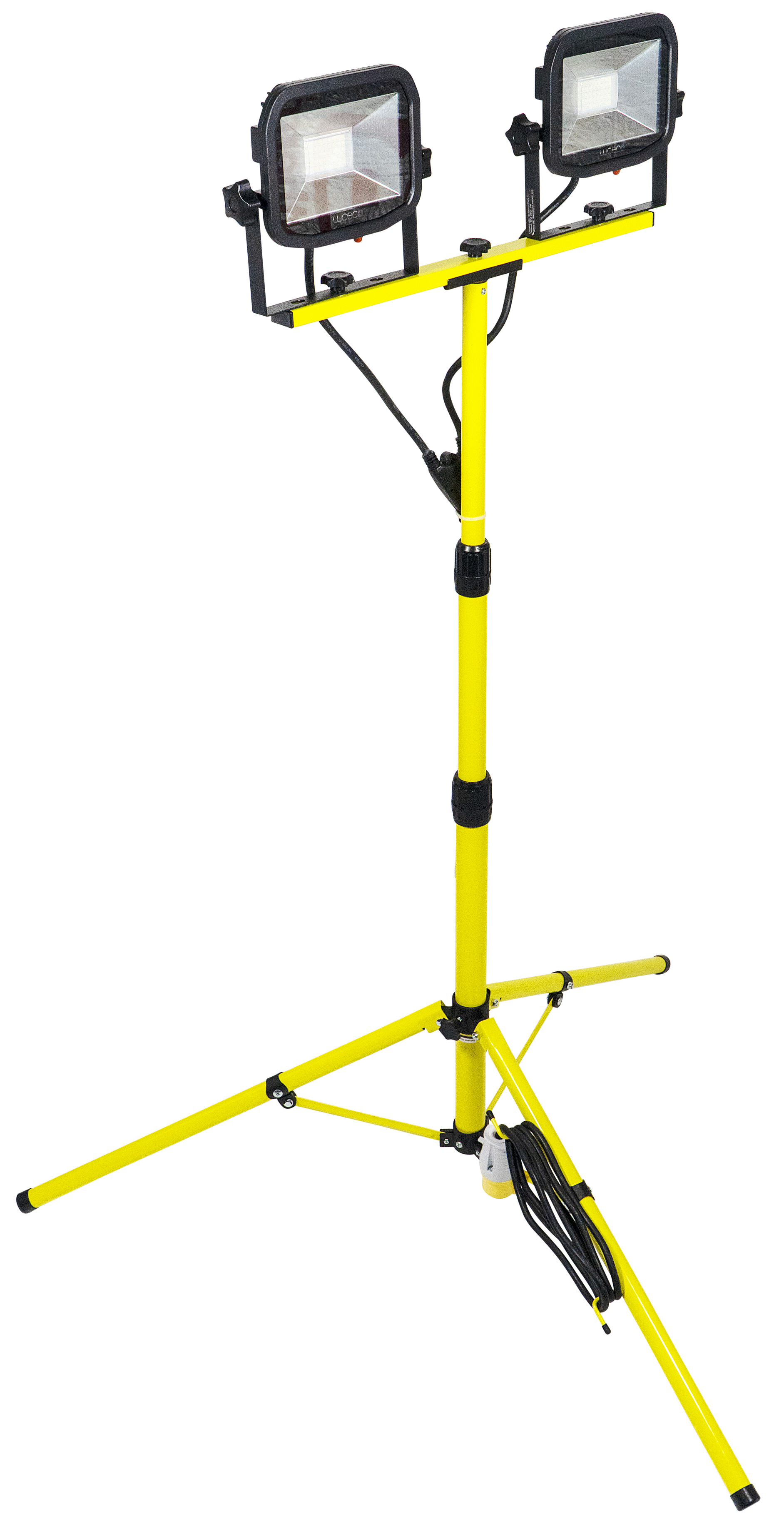 LUCECO SITE 110V TWIN HEAD TRIPOD WORK LIGHT 2X1800LM 2X22W