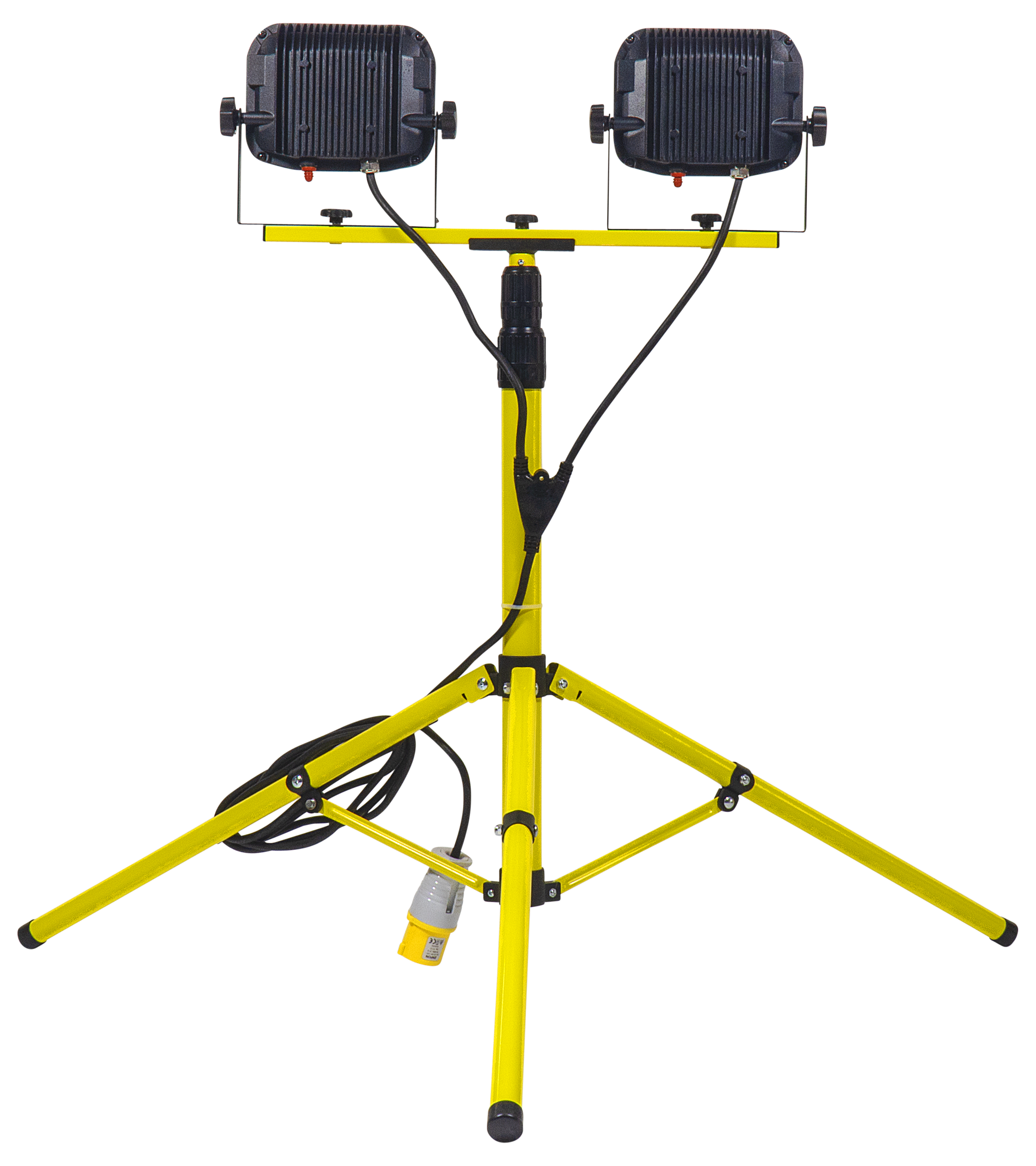 LUCECO SITE 110V TWIN HEAD TRIPOD WORK LIGHT 2X1800LM 2X22W