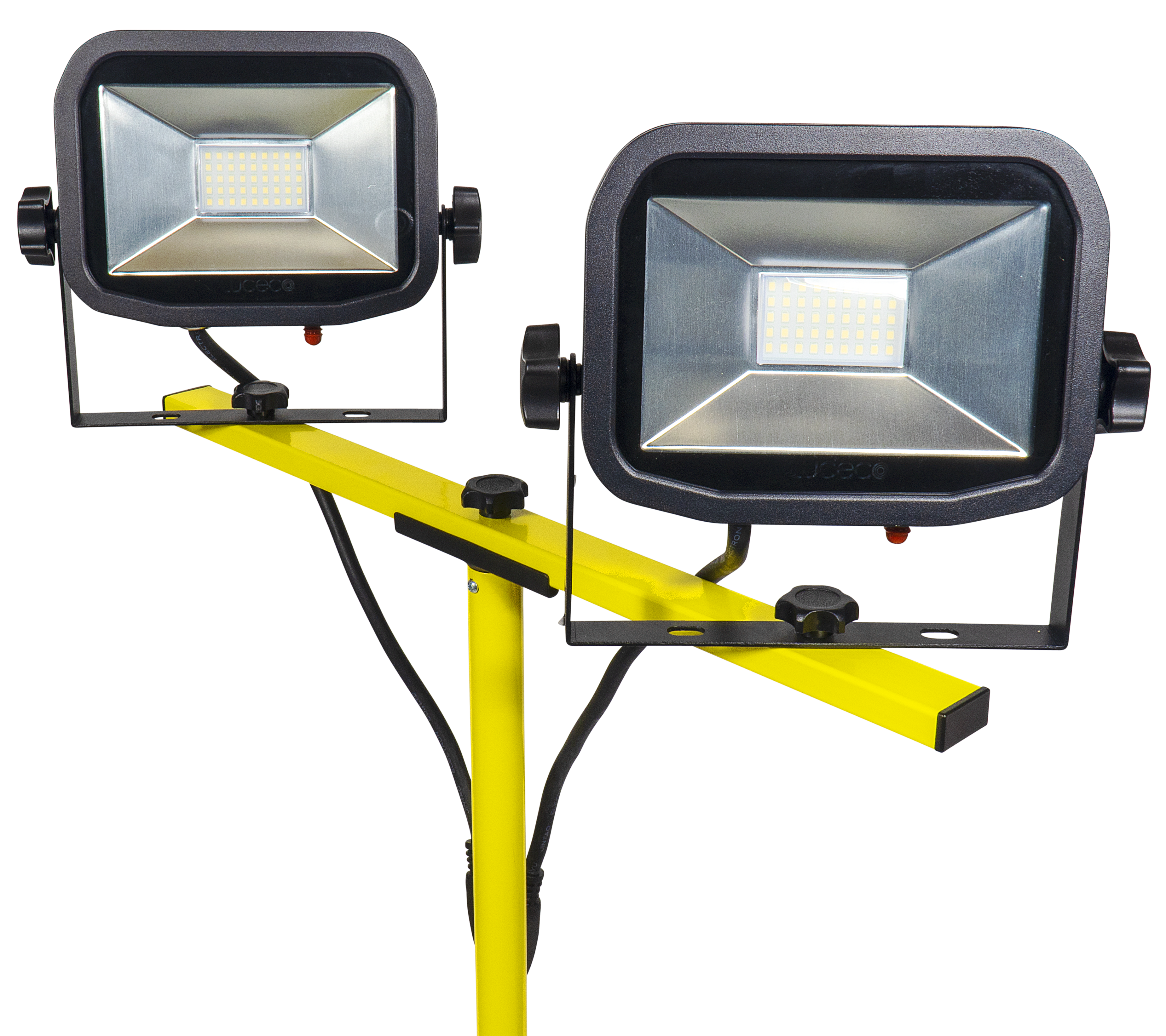 LUCECO SITE 110V TWIN HEAD TRIPOD WORK LIGHT 2X1800LM 2X22W