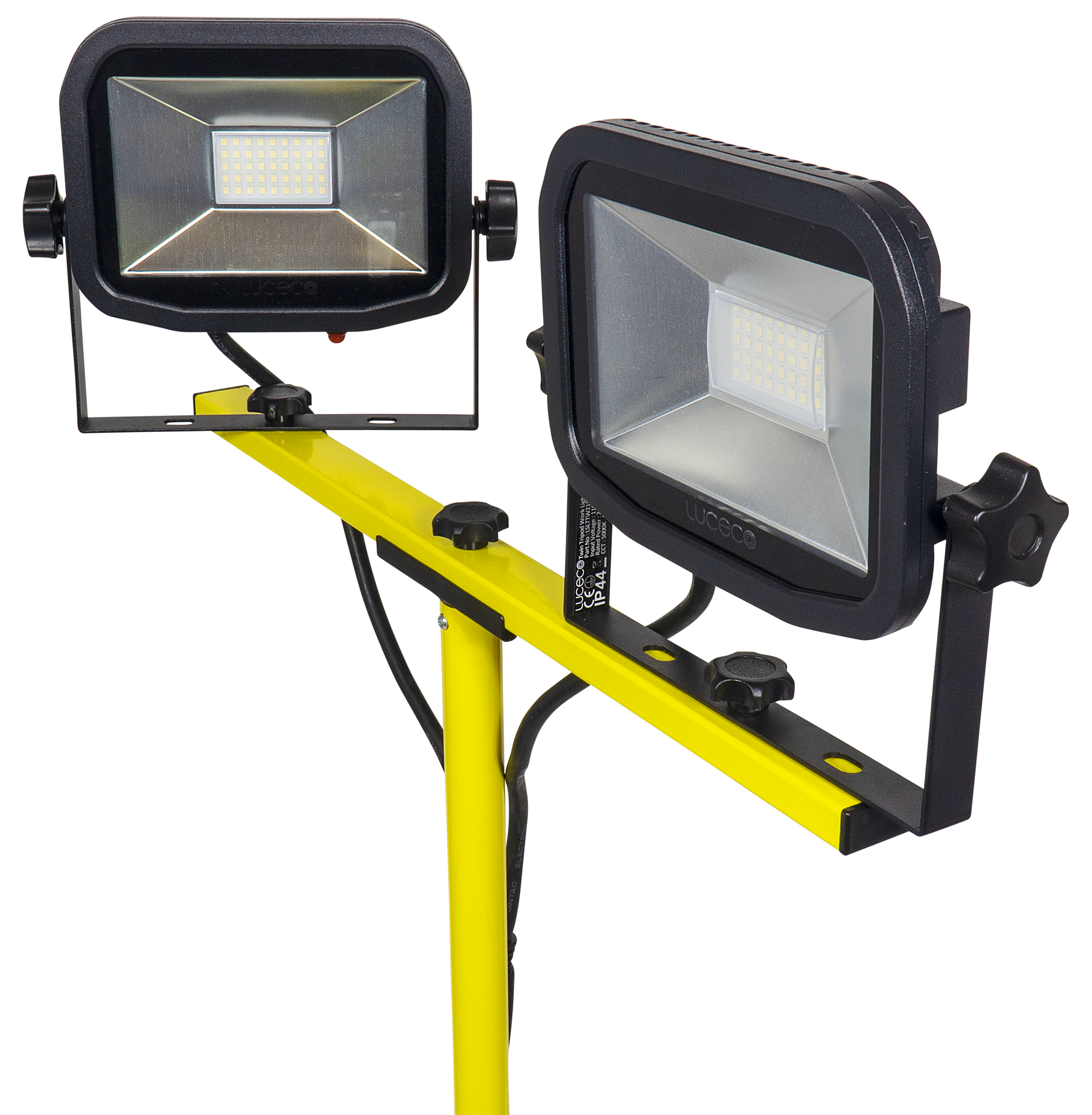 LUCECO SITE 110V TWIN HEAD TRIPOD WORK LIGHT 2X1800LM 2X22W