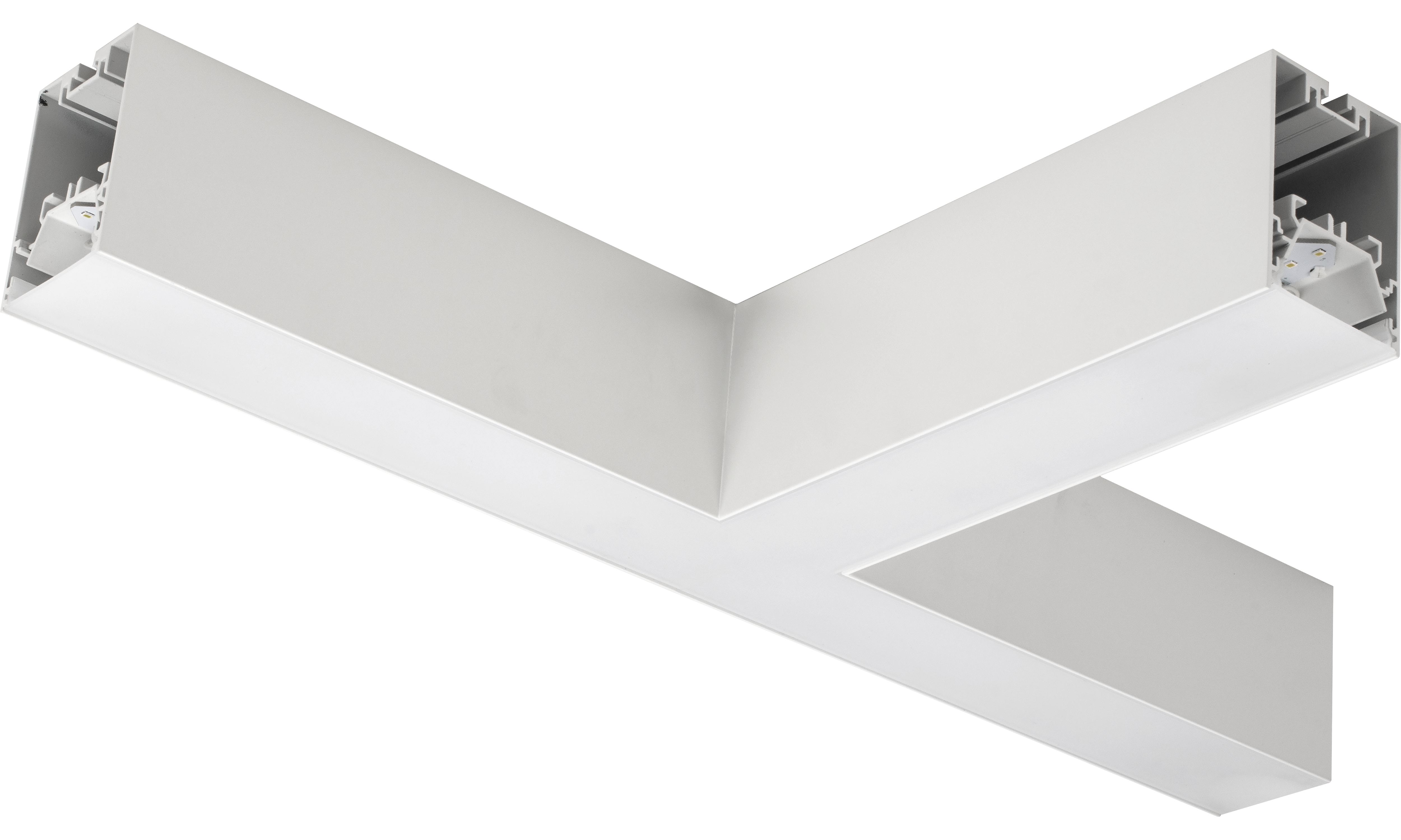 Contour 568mm suspended T connector module 1800lumens with fixed output driver finished in white