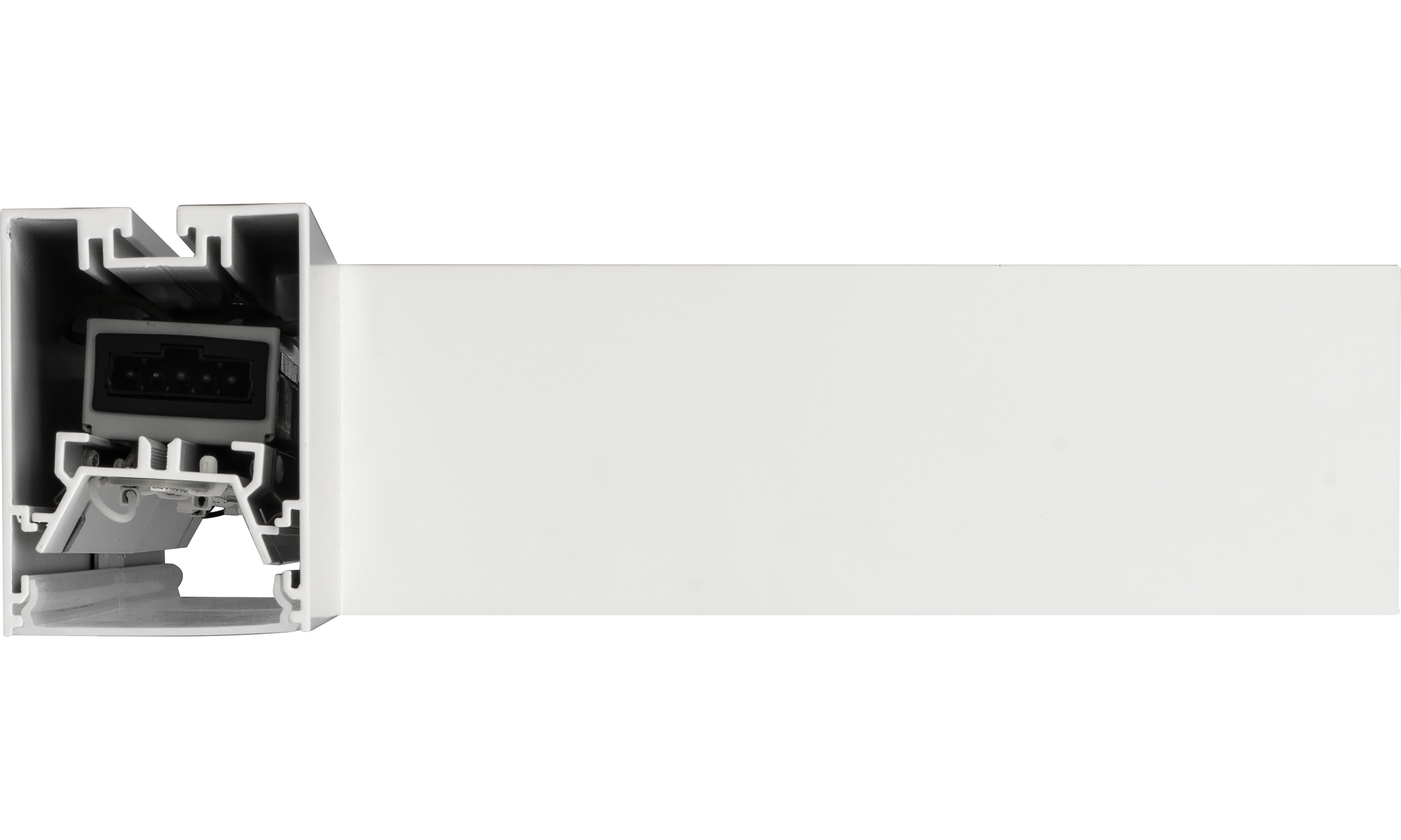 Contour 568mm suspended T connector module 1800lumens with fixed output driver finished in white