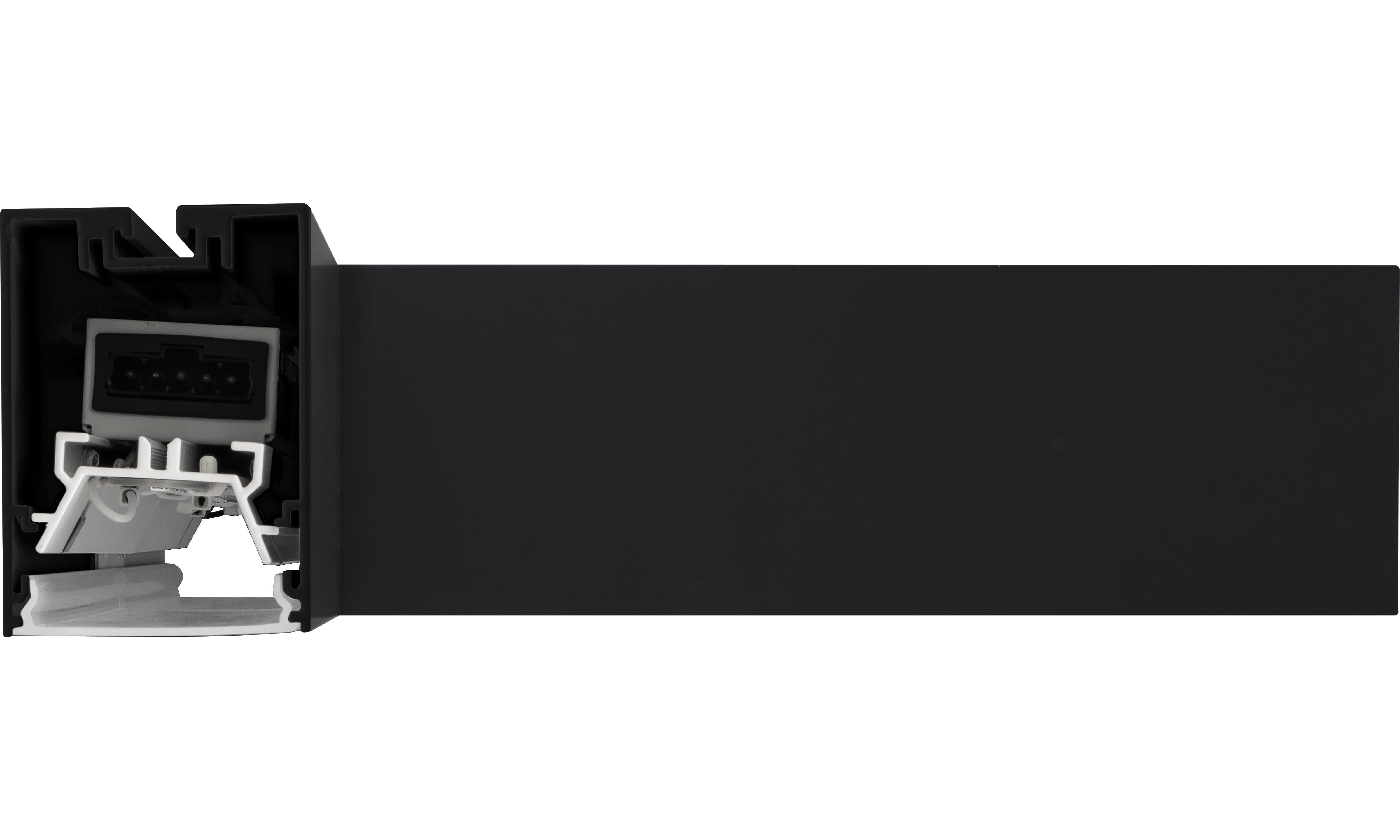 Contour 568mm suspended T connector module 1800lumens with fixed output driver finished in black