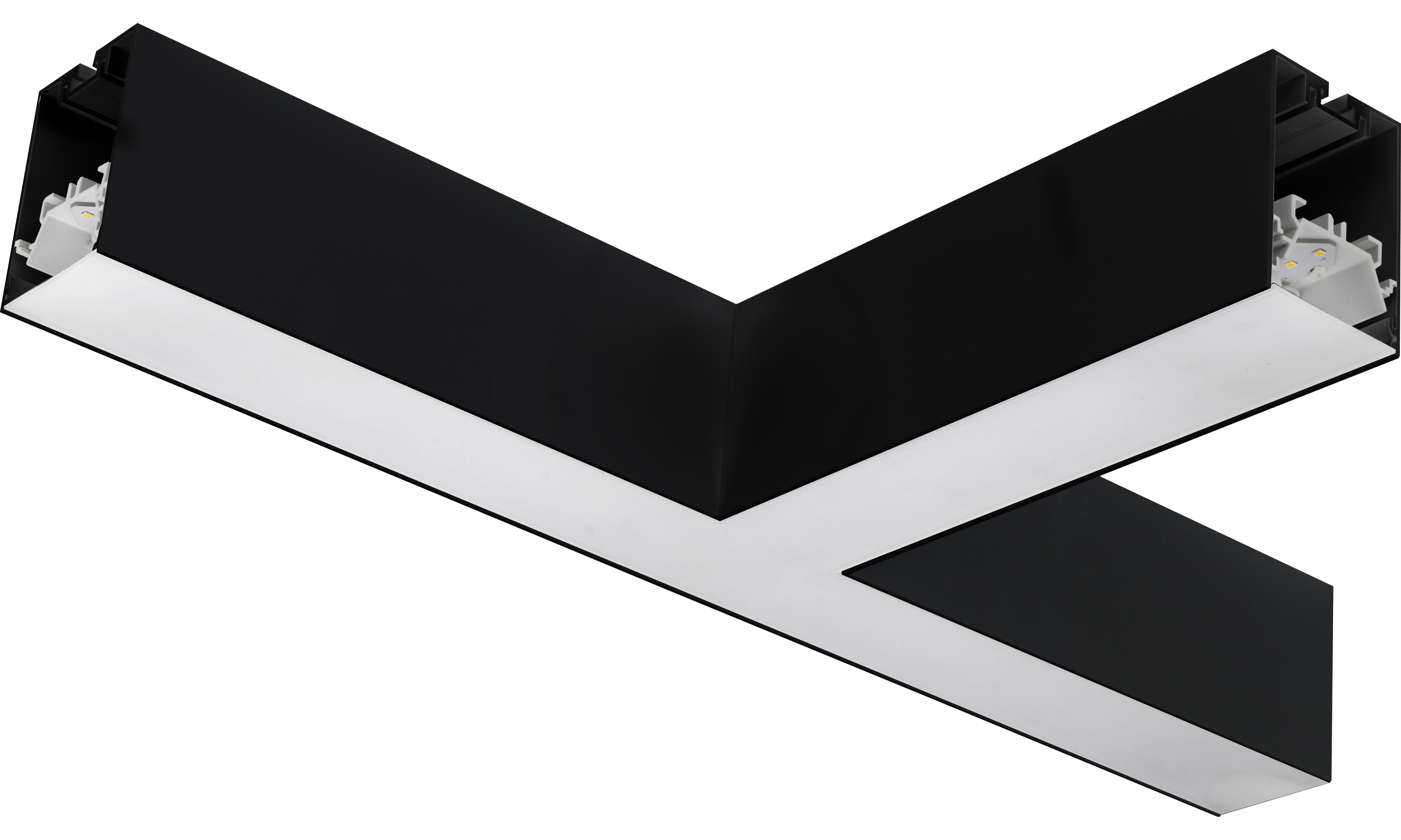 Contour 568mm suspended T connector module 1800lumens with fixed output driver finished in black