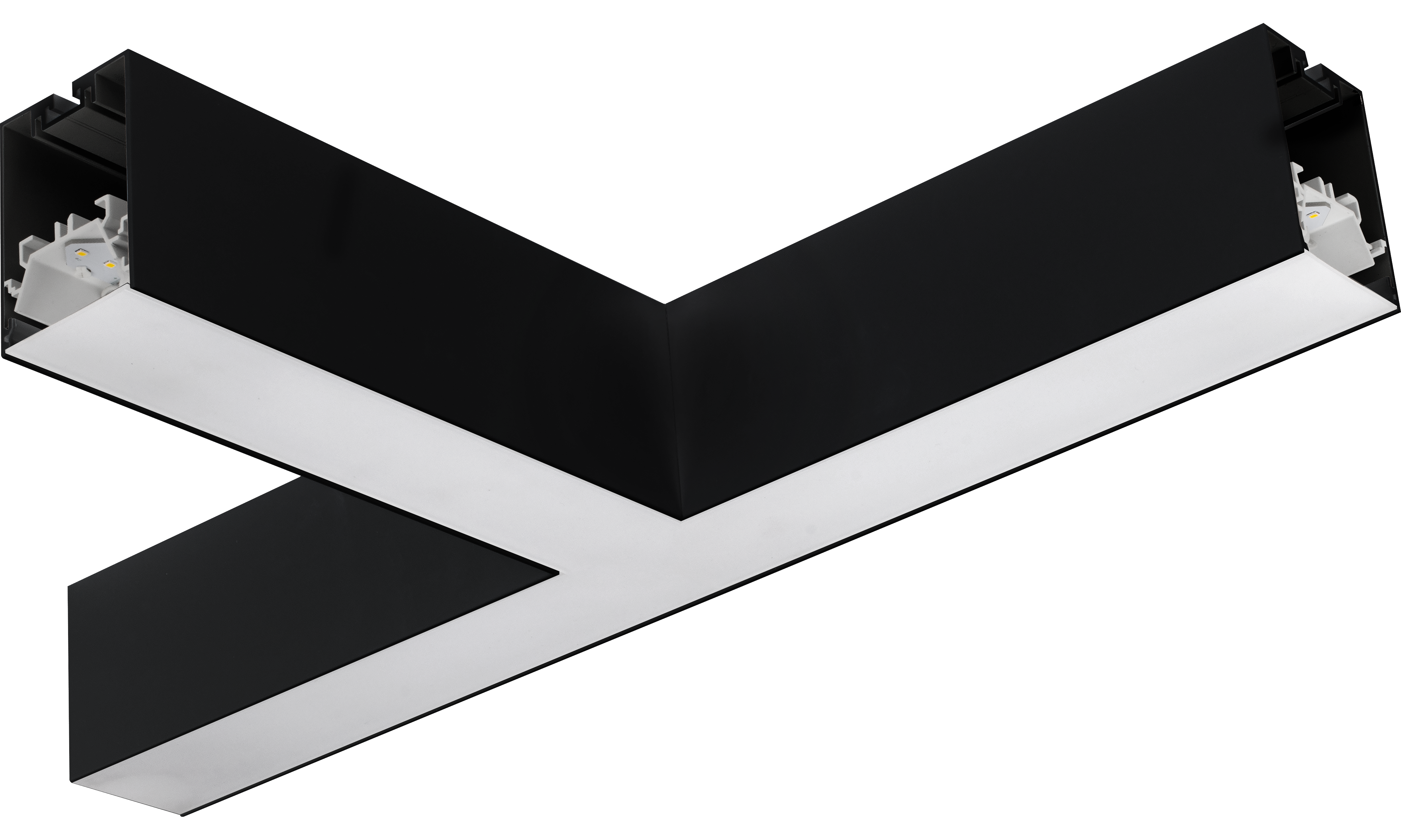 Contour 568mm suspended T connector module 1800lumens with fixed output driver finished in black