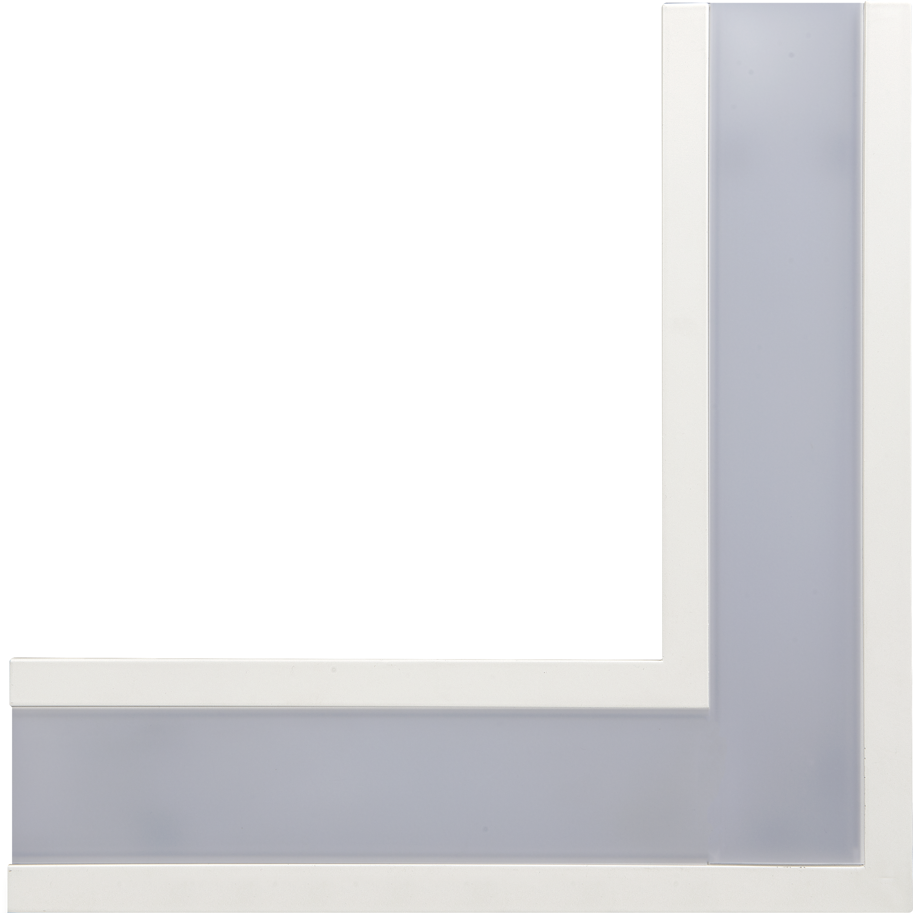 Contour 330mm recessed 90° connector module 1200lumens with fixed output driver finished in white