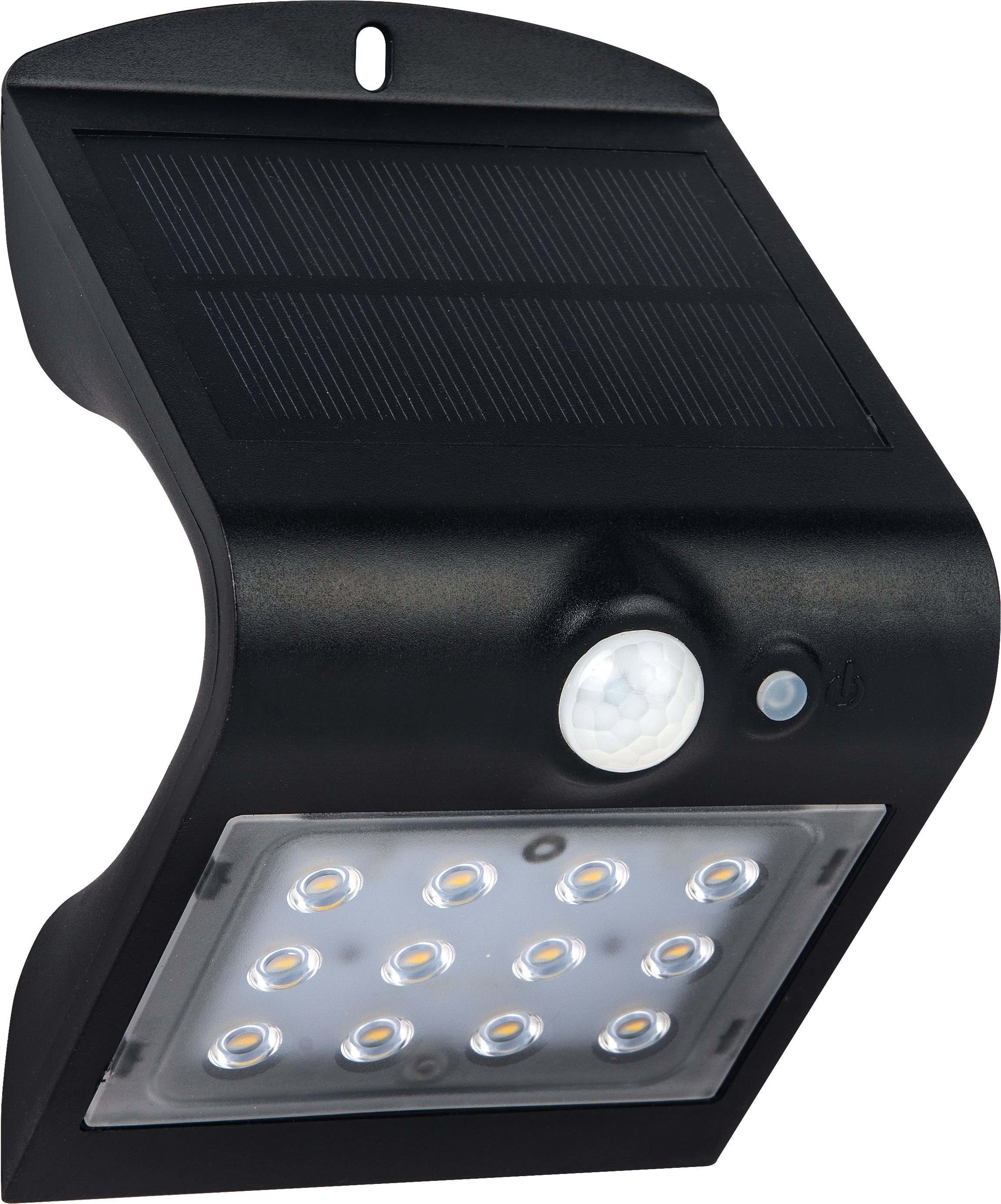 Luceco Solar Wall Light & PIR 1.5W Black