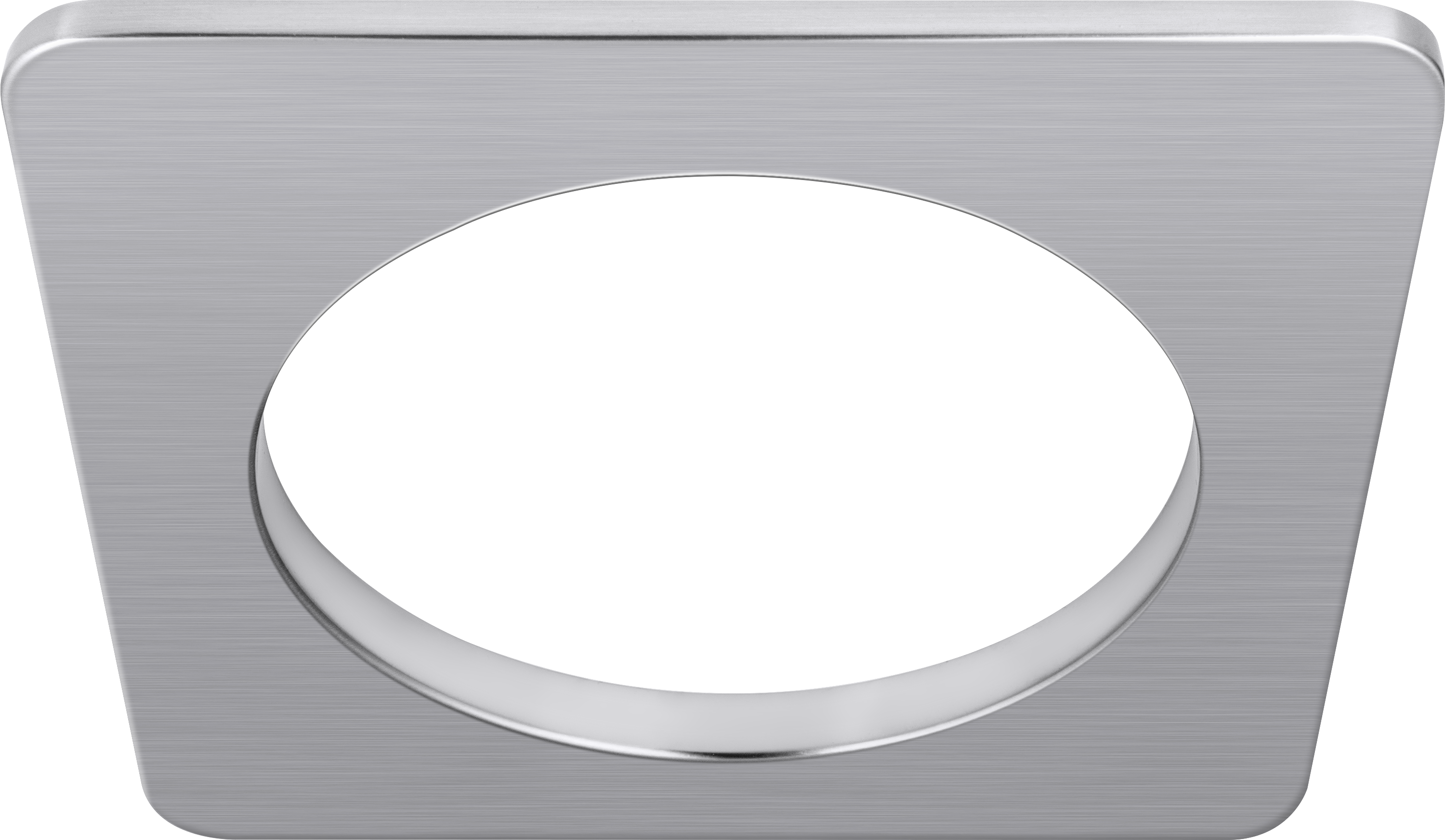 Platinum mini square brushed steel bezel