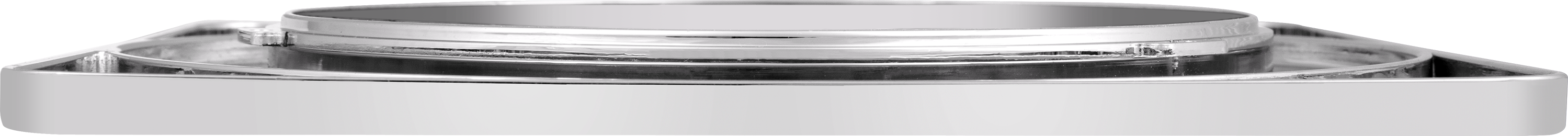 Platinum mini square polished chrome bezel