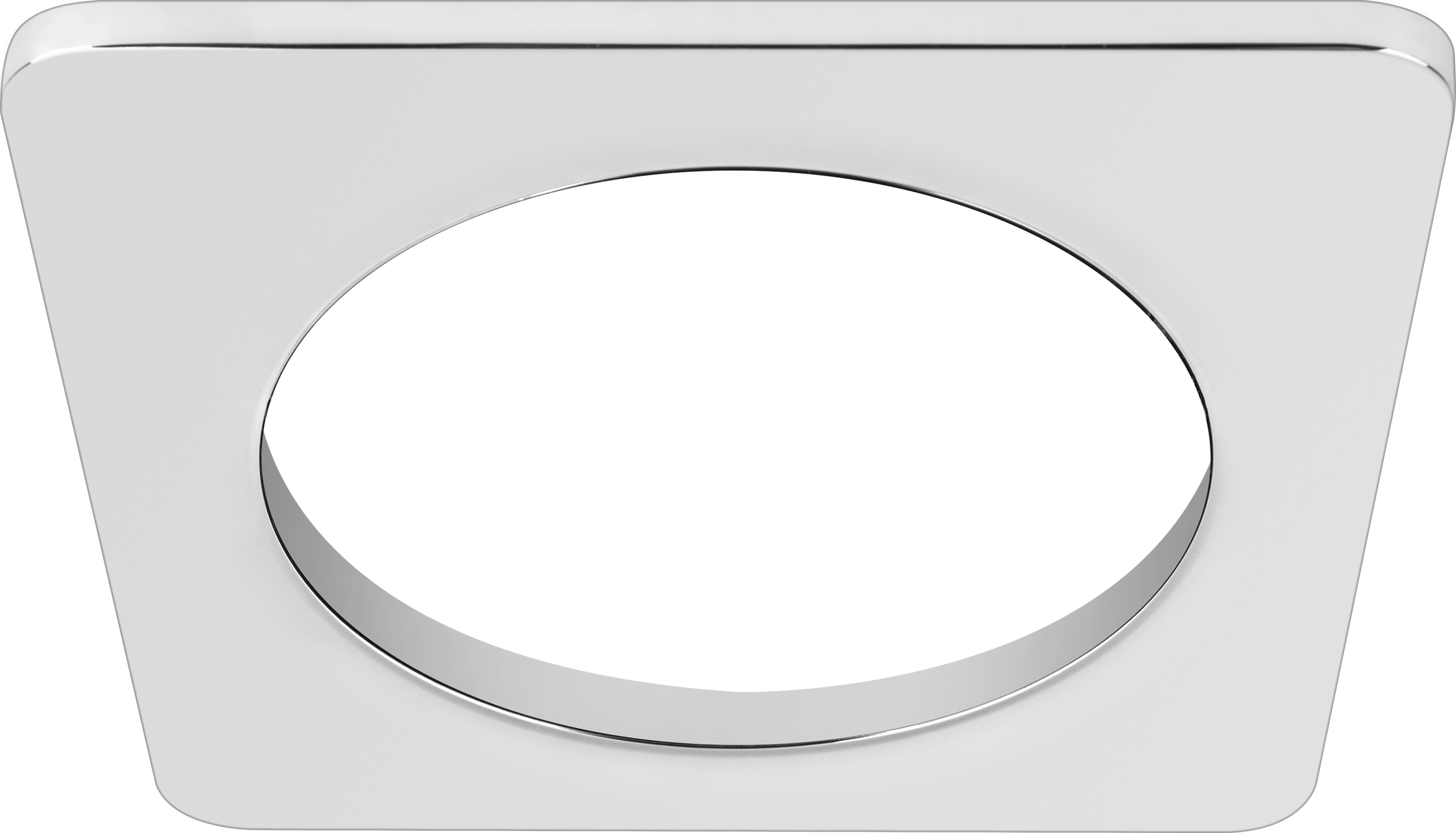 Platinum mini square polished chrome bezel
