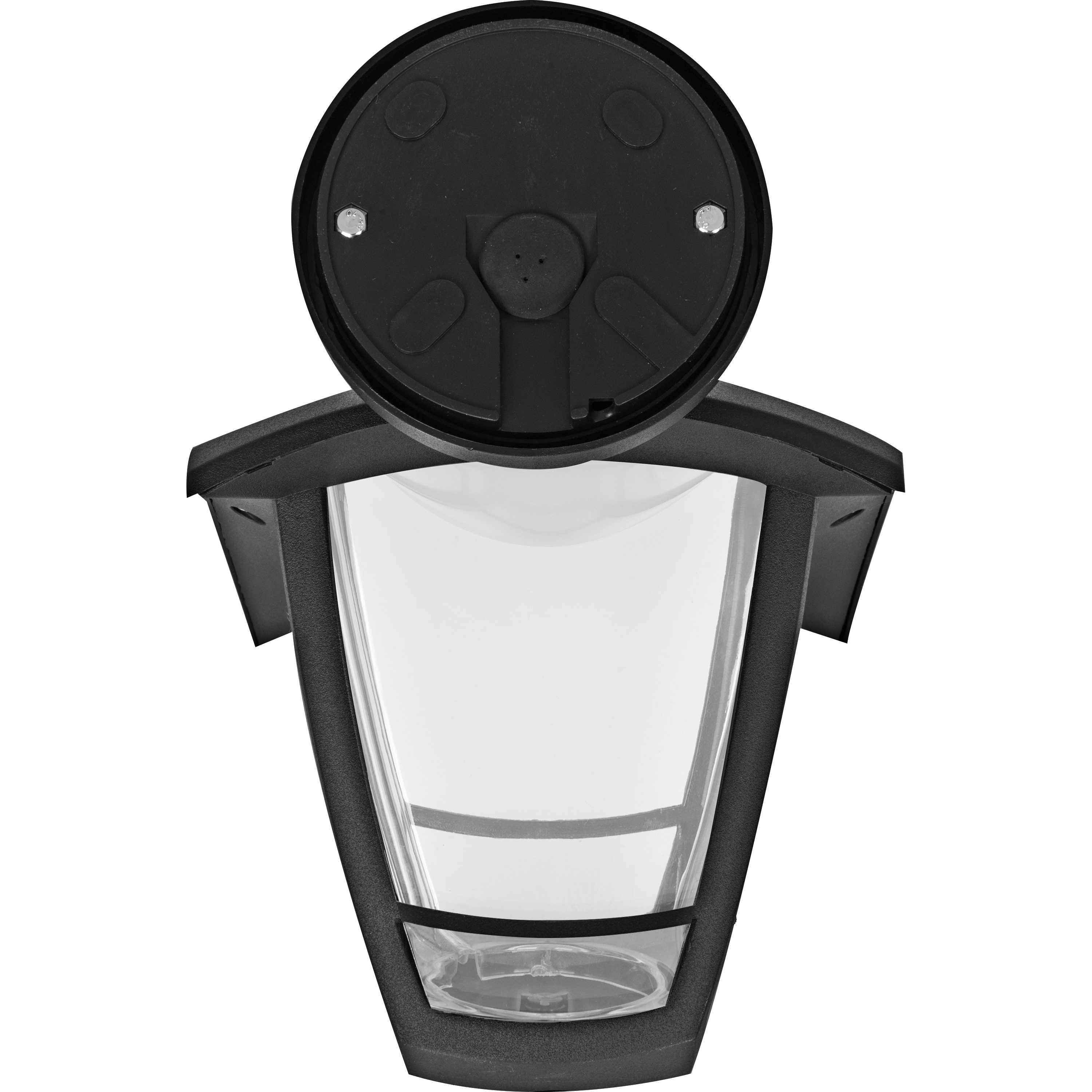 EXTERIOR LED COACH LANTERN 4 PANEL TOP ARM 640LM 8W 4000K IP44 BLACK NON-PIR