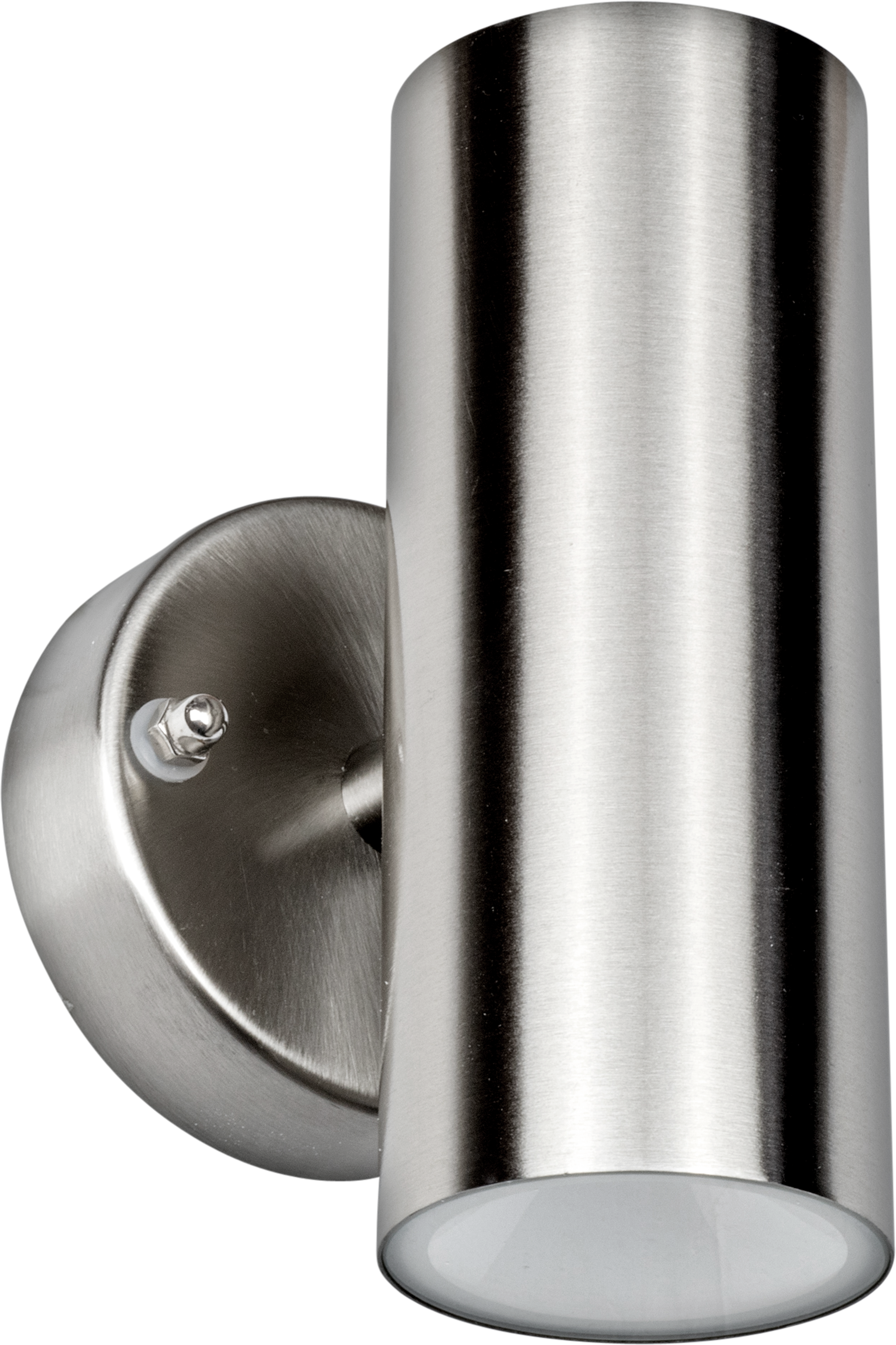 Stainless steel up/down wall light 500 lumens warm white colour temp