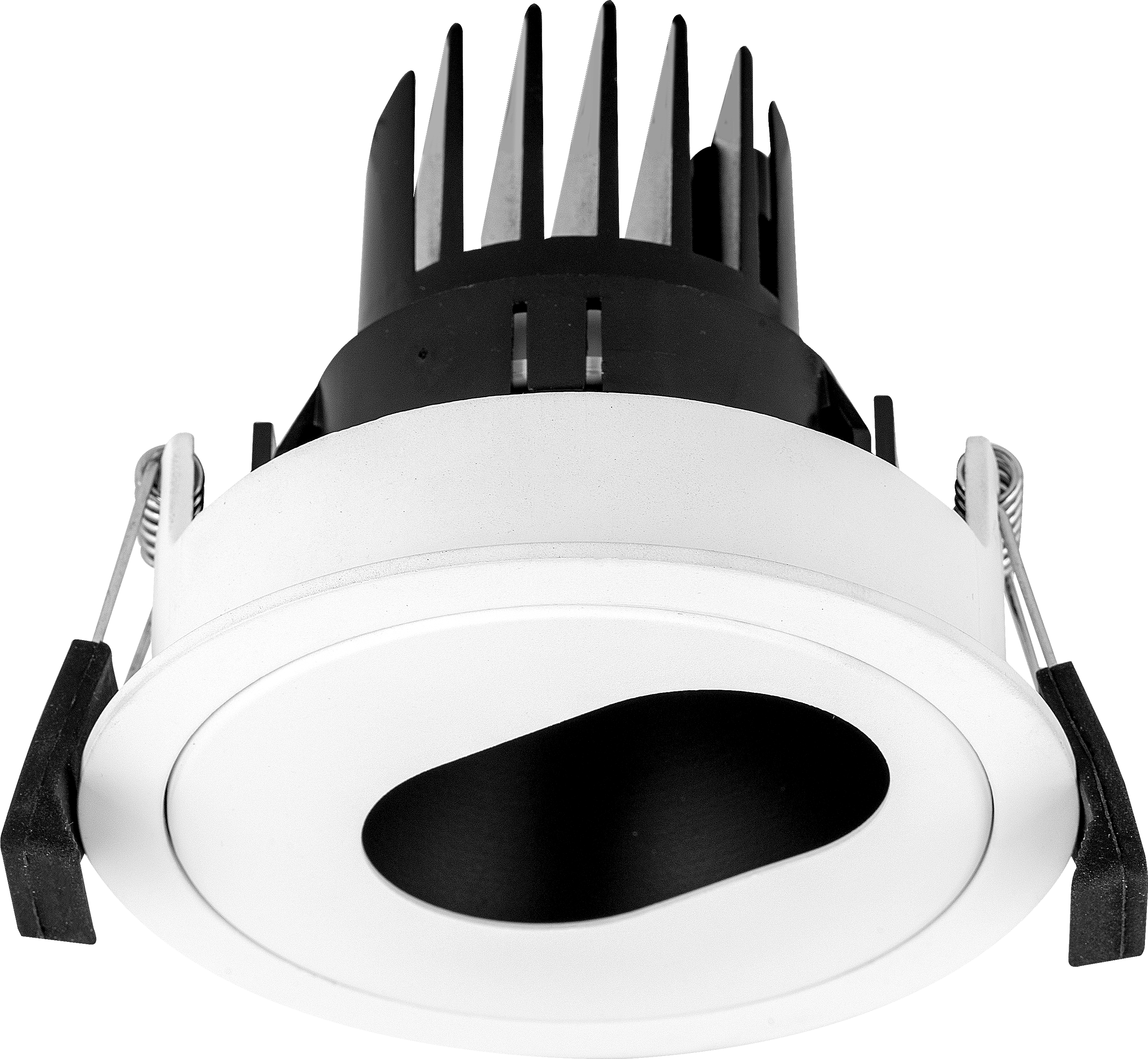 Palladium downlight 660 lumens with brushed steel adjustable bezel