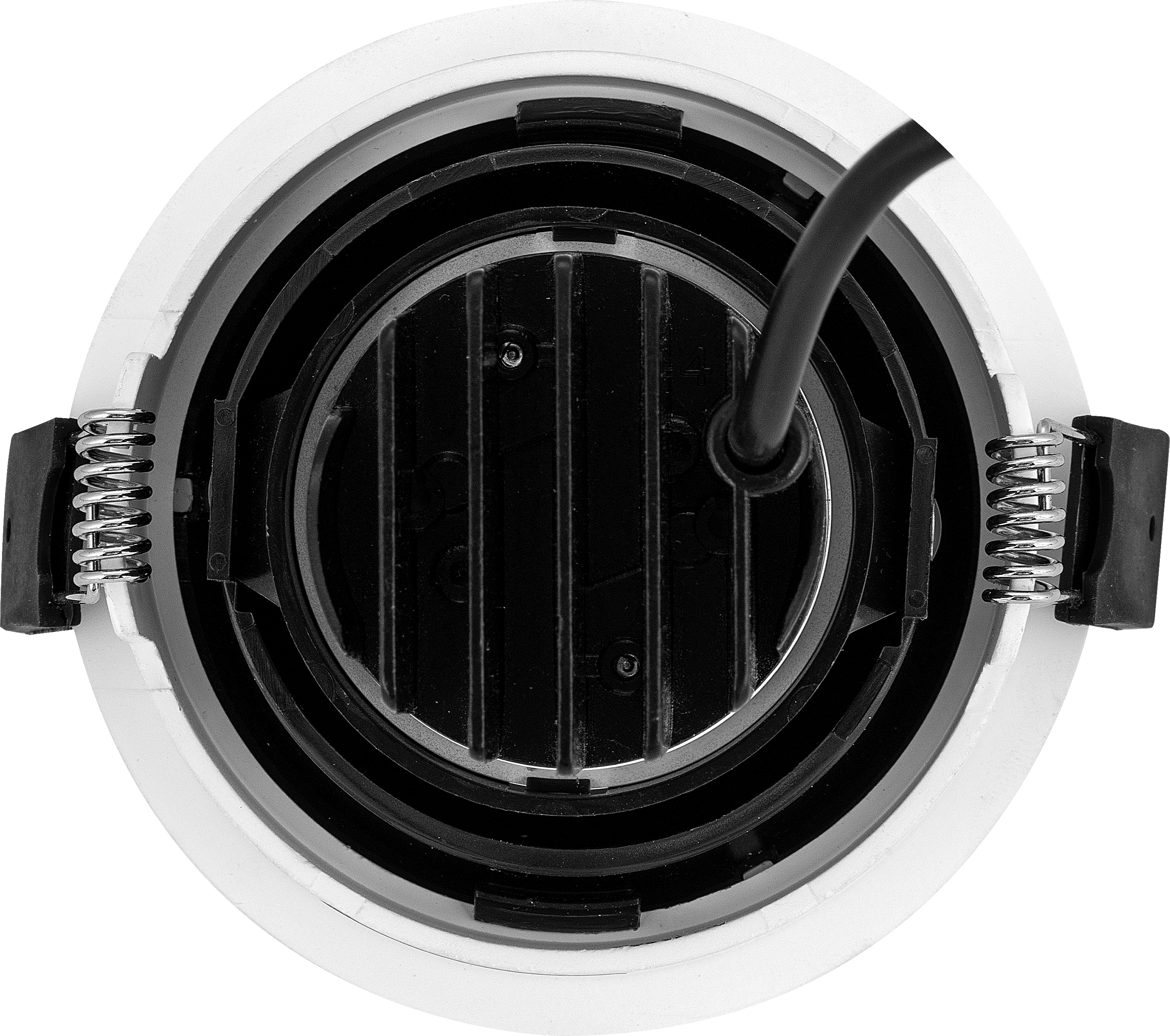 Palladium downlight 660 lumens with brushed steel adjustable bezel