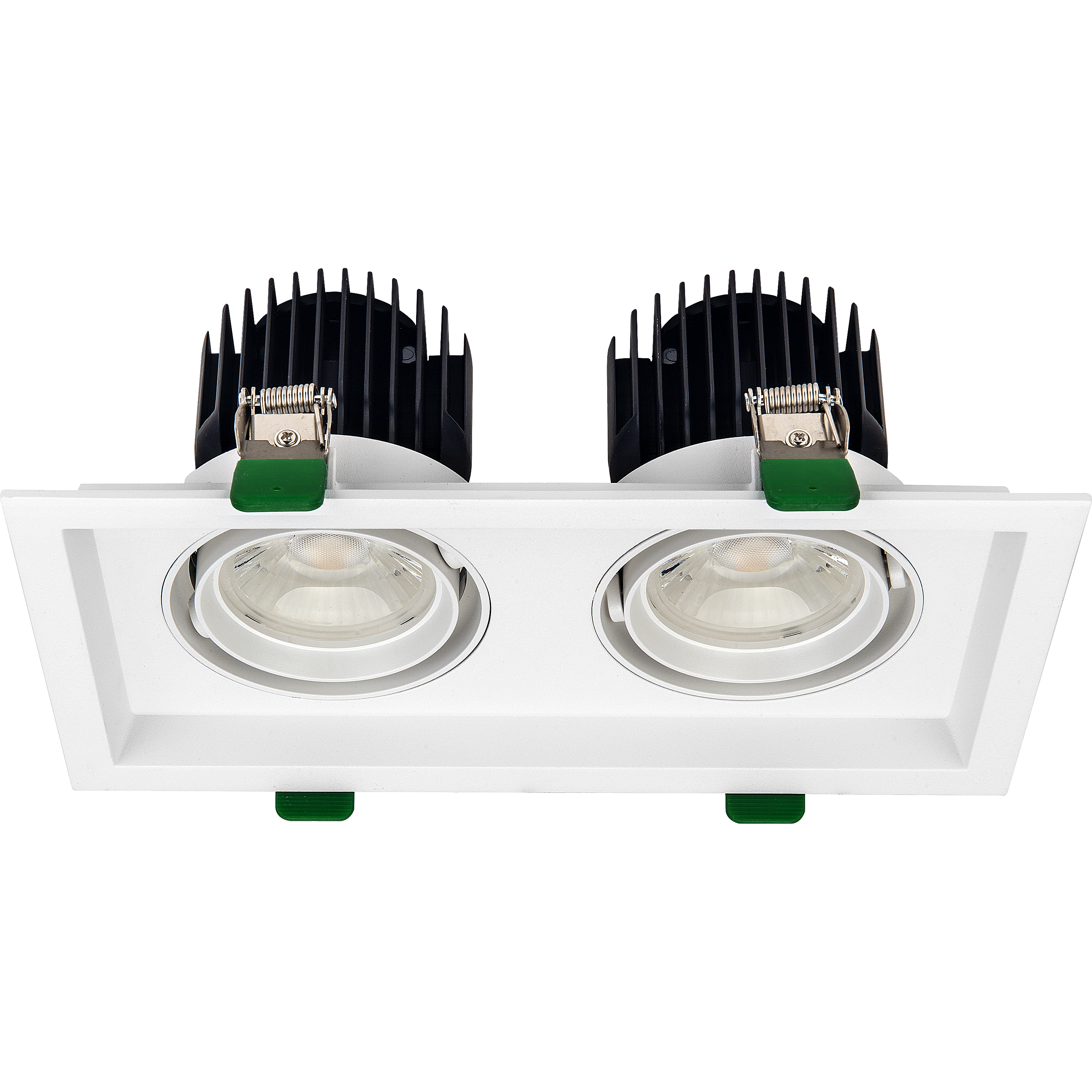 Twin square module recessed white 270x140mm 3800lm 44w 4000k