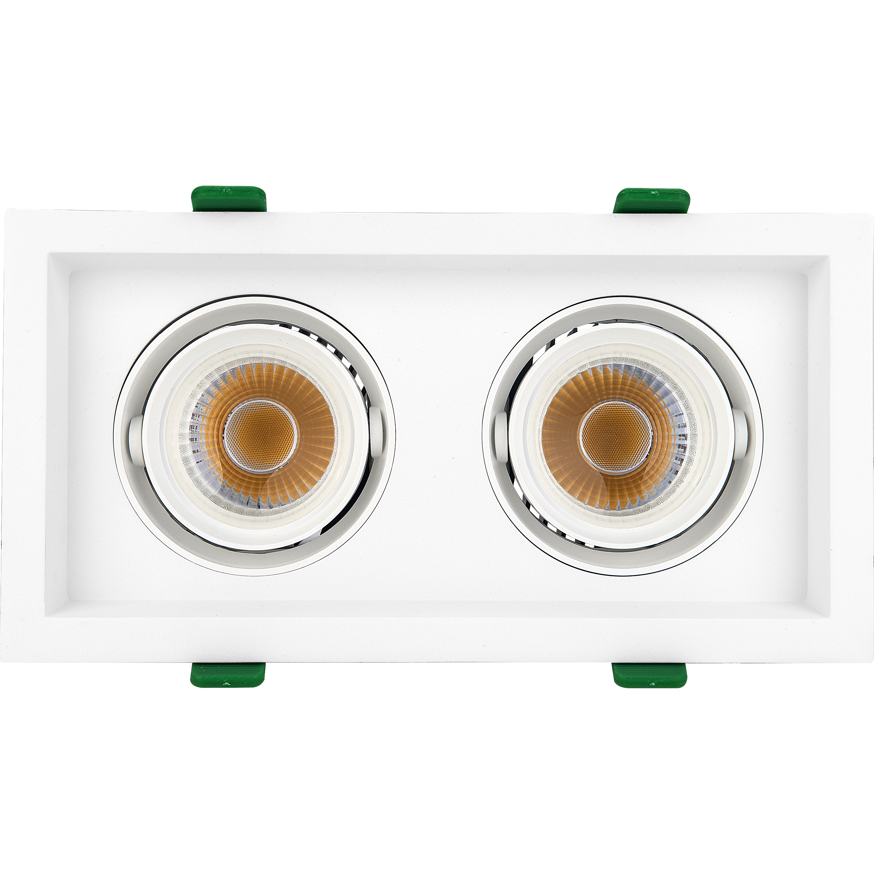 Twin square module recessed white 270x140mm 3800lm 44w 4000k