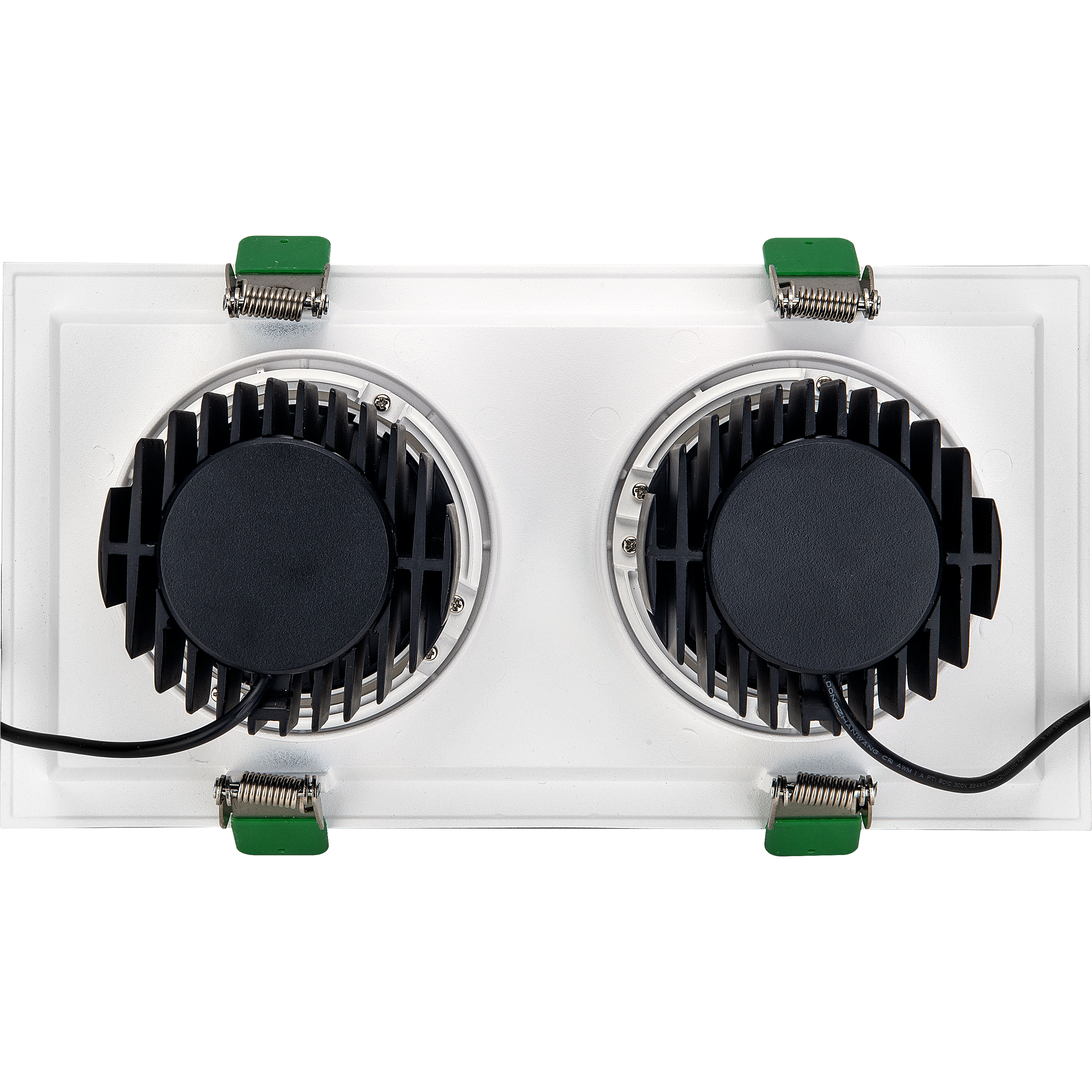 Twin square module recessed white 270x140mm 3800lm 44w 4000k