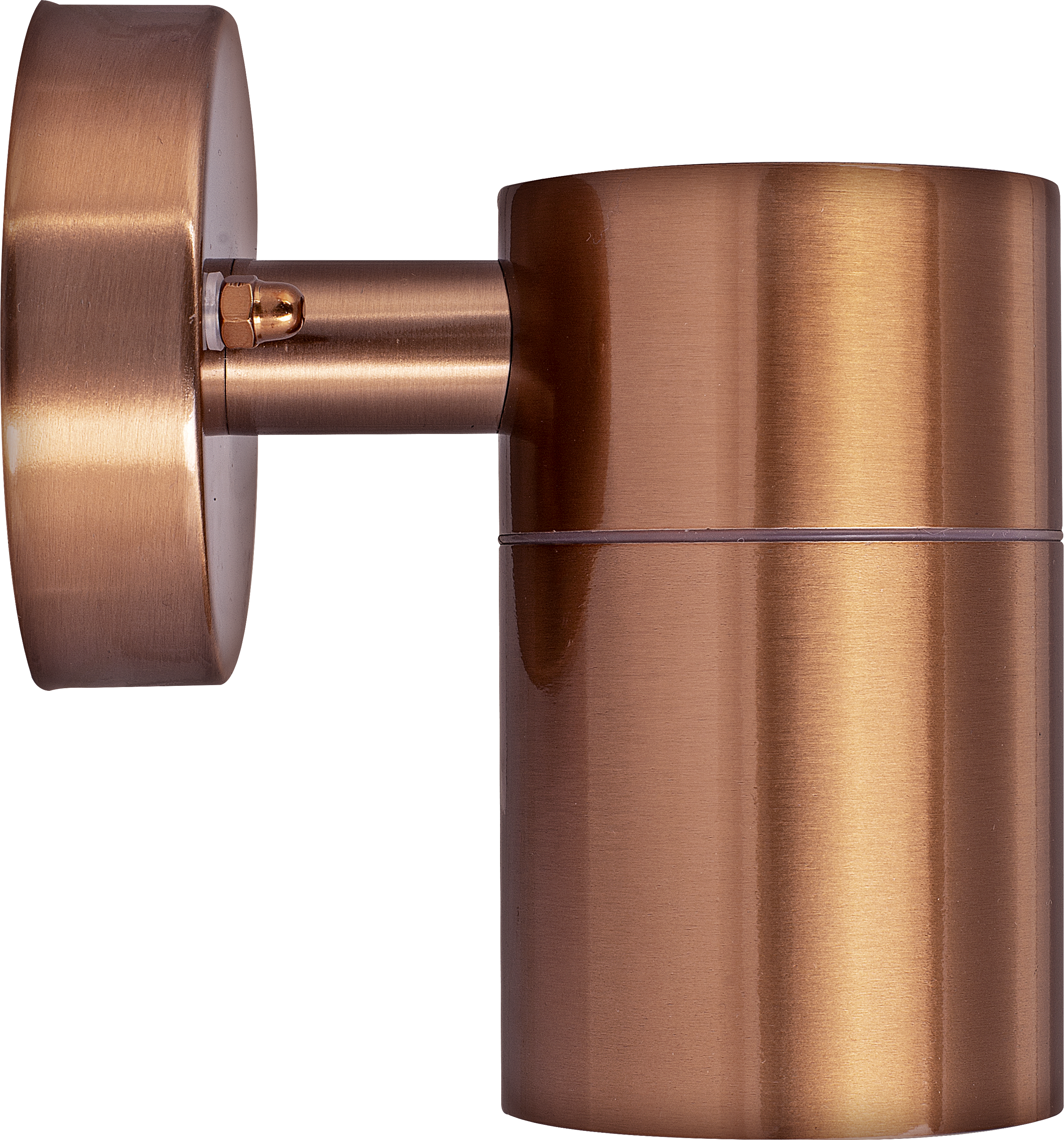 Exterior decorative down wall light GU10 finished in copper