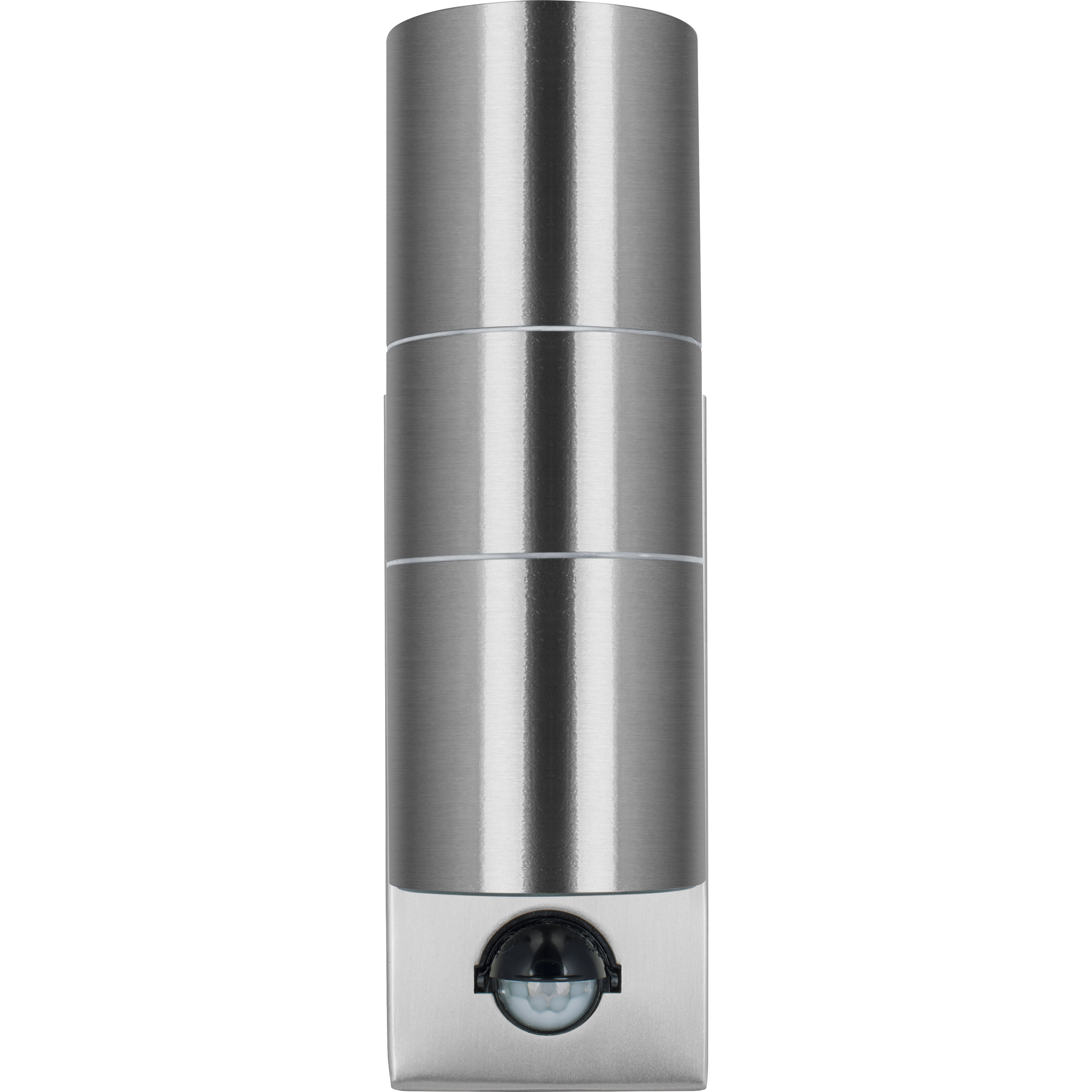 Exterior decorative up / down wall light GU10 with PIR stainless steel
