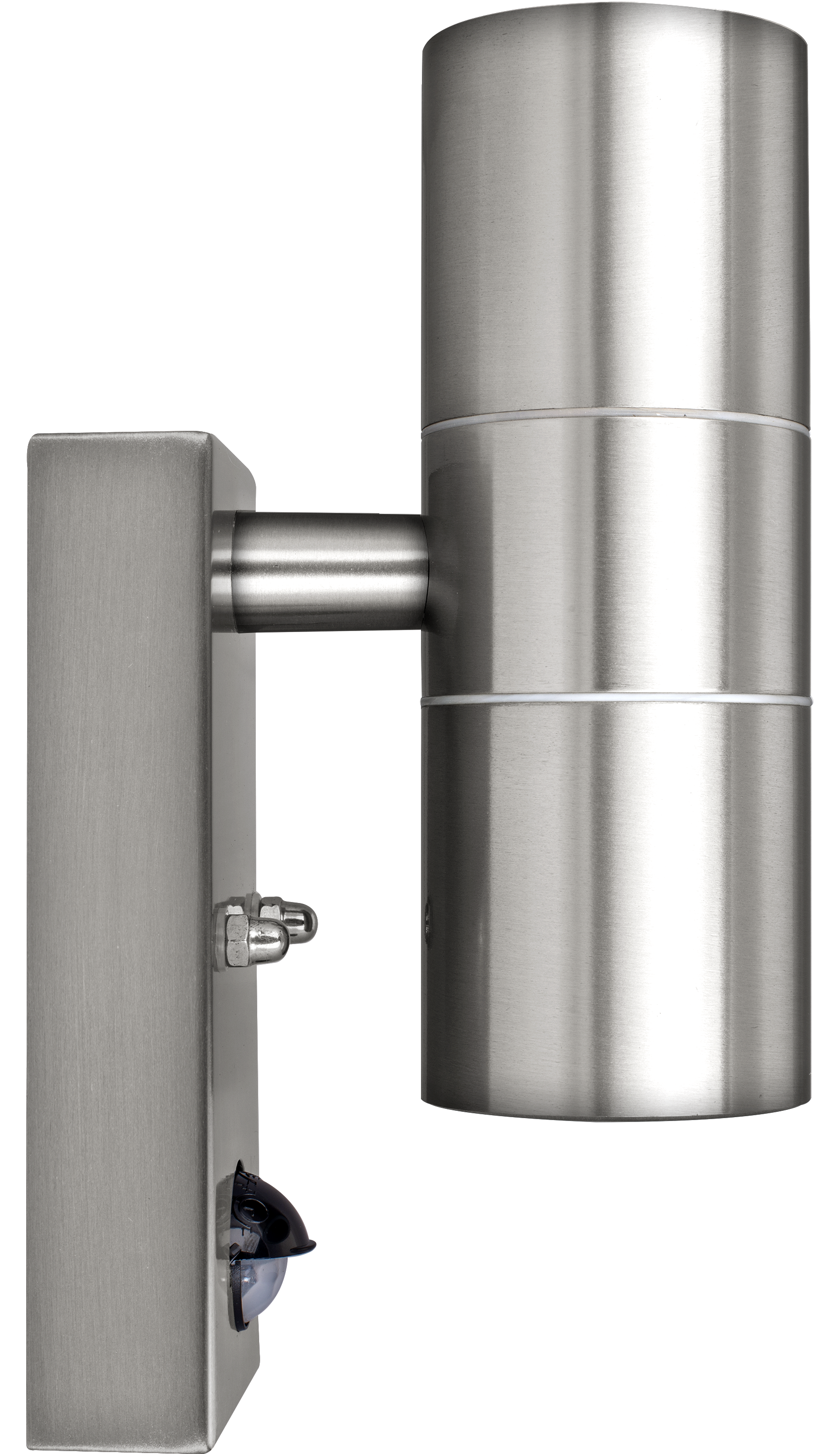 Exterior decorative up / down wall light GU10 with PIR stainless steel