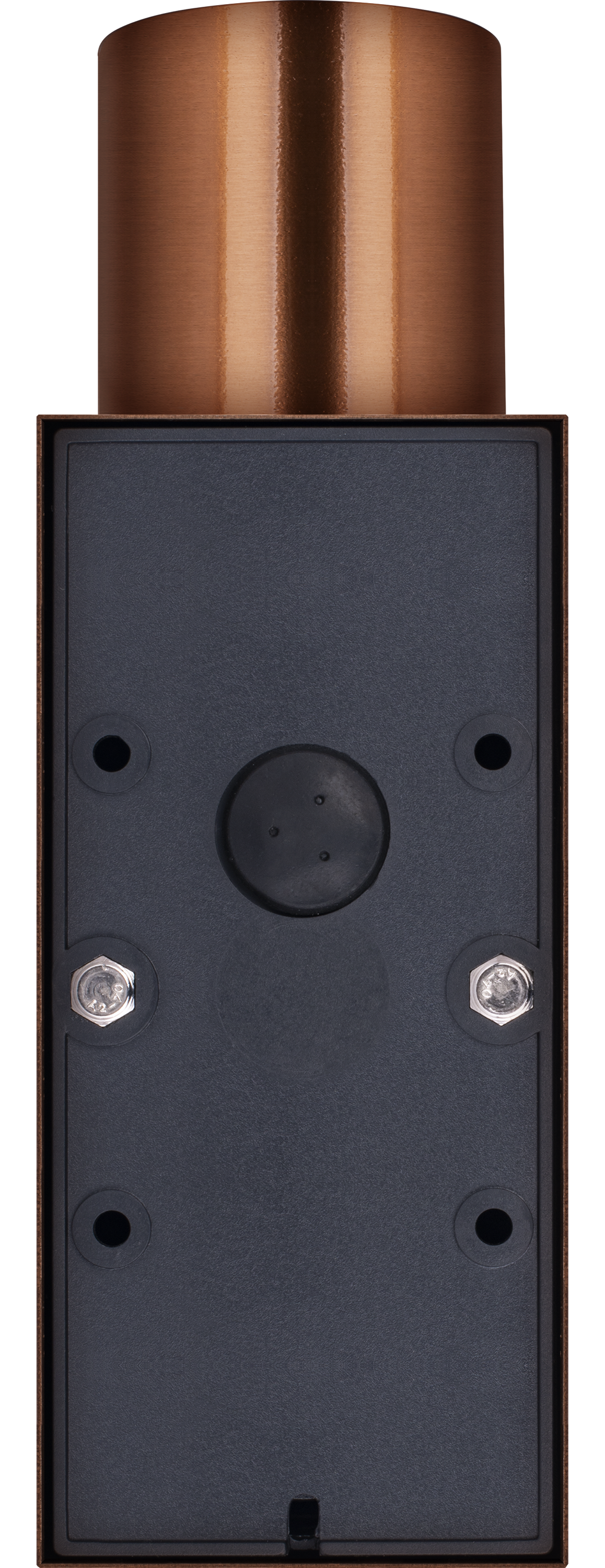 Exterior decorative up / down wall light GU10 with PIR finished in copper