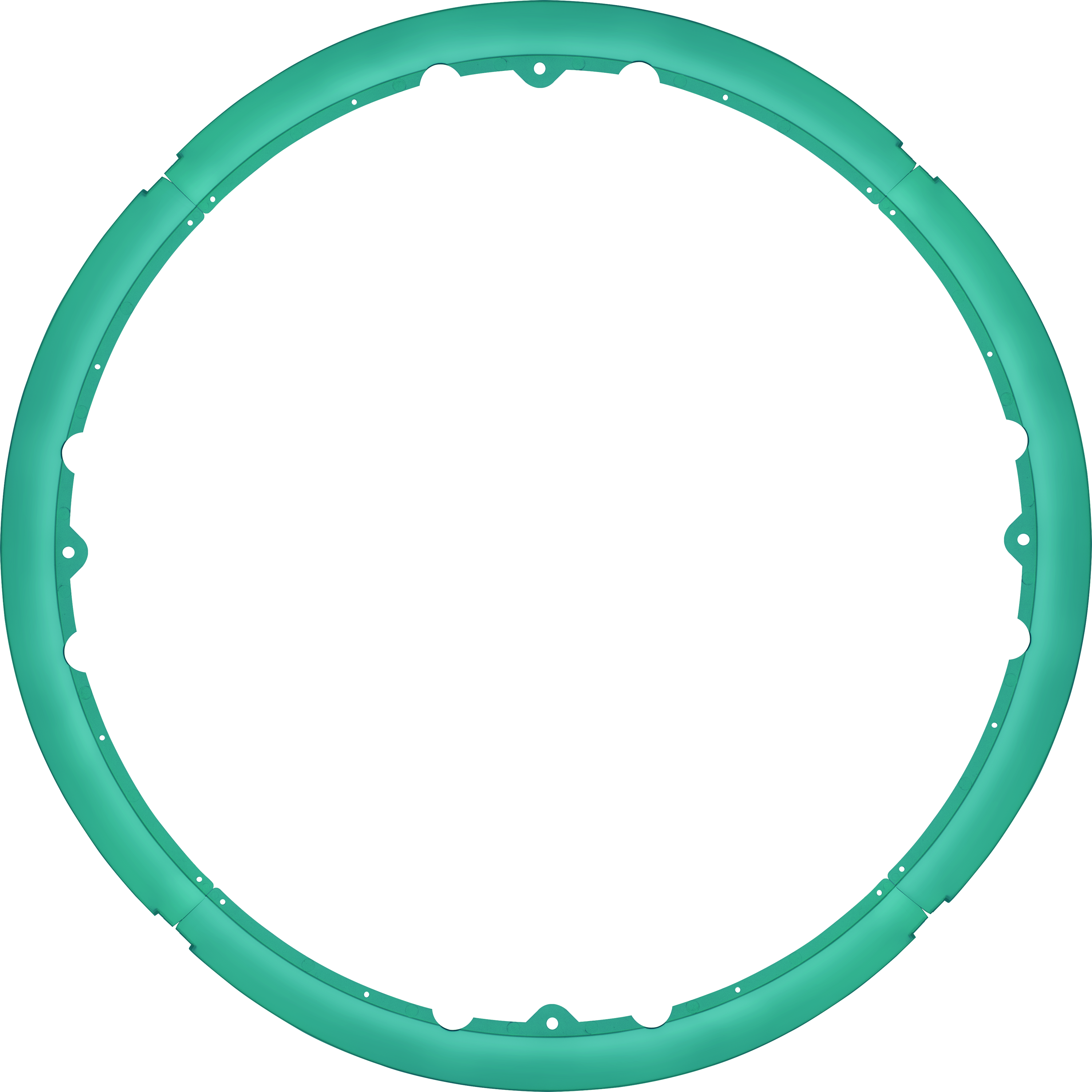 Celeste green halo insert