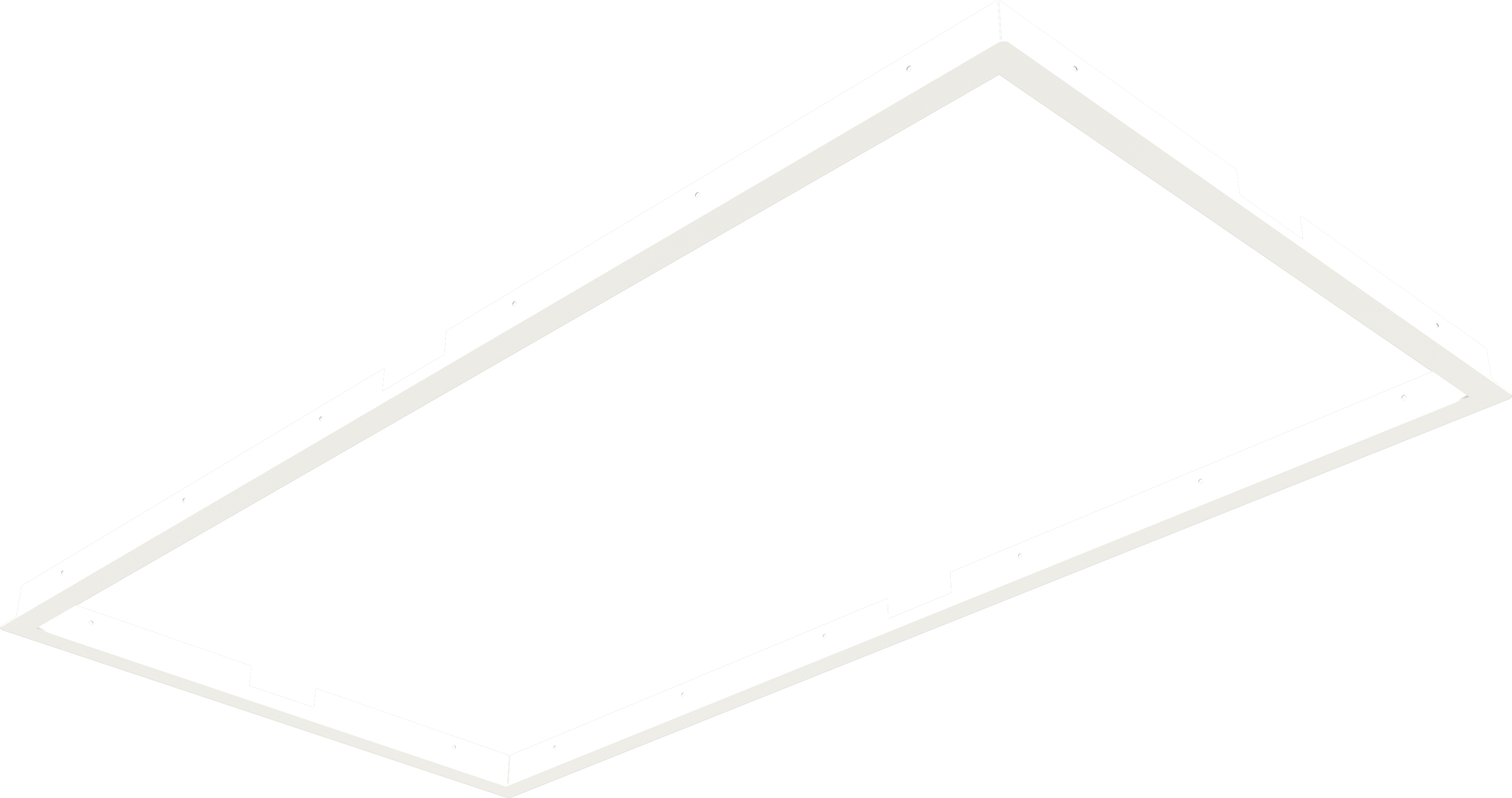Recessed mounting frame for 1195x595 panel