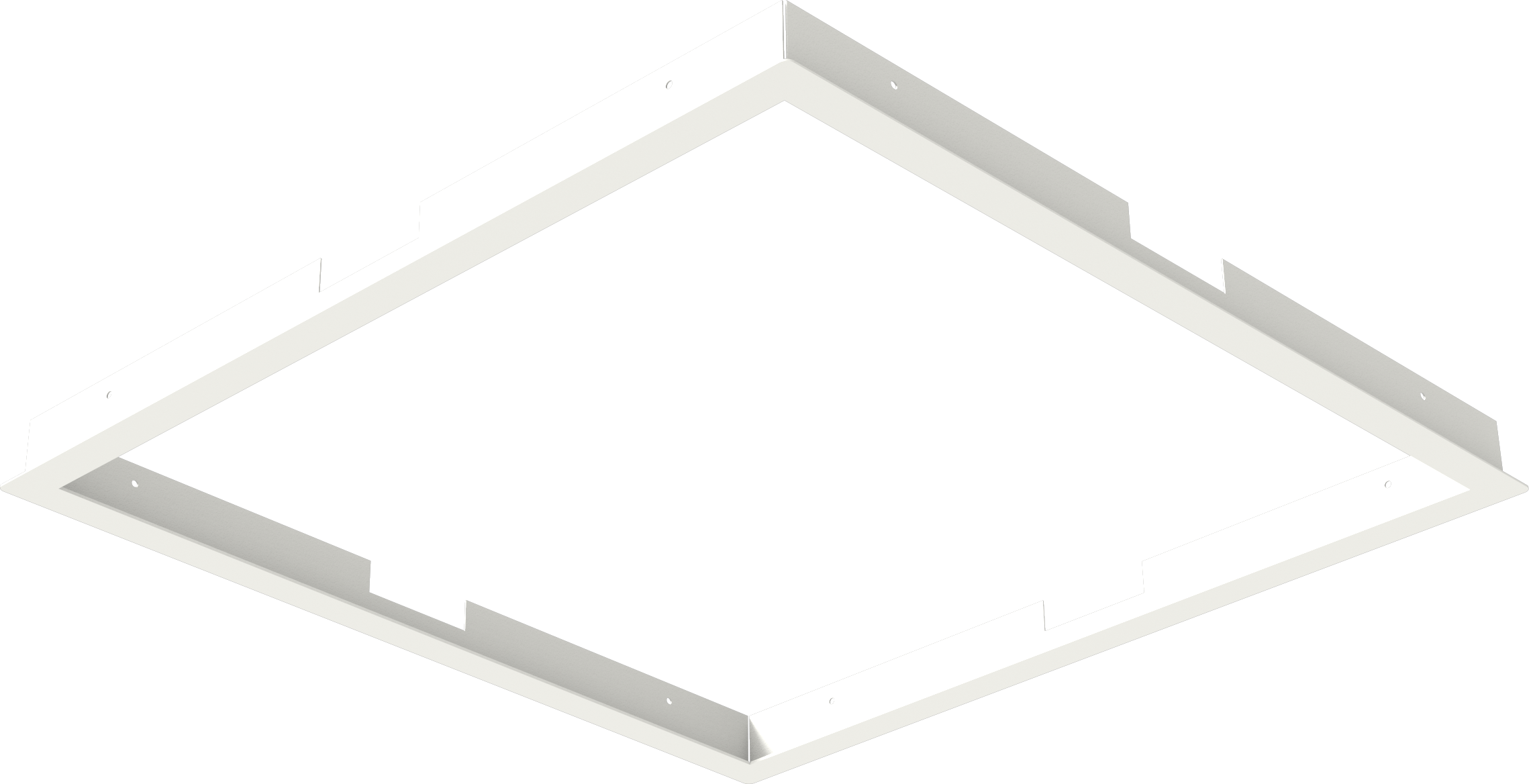 Recessed mounting frame for 595x595 panel