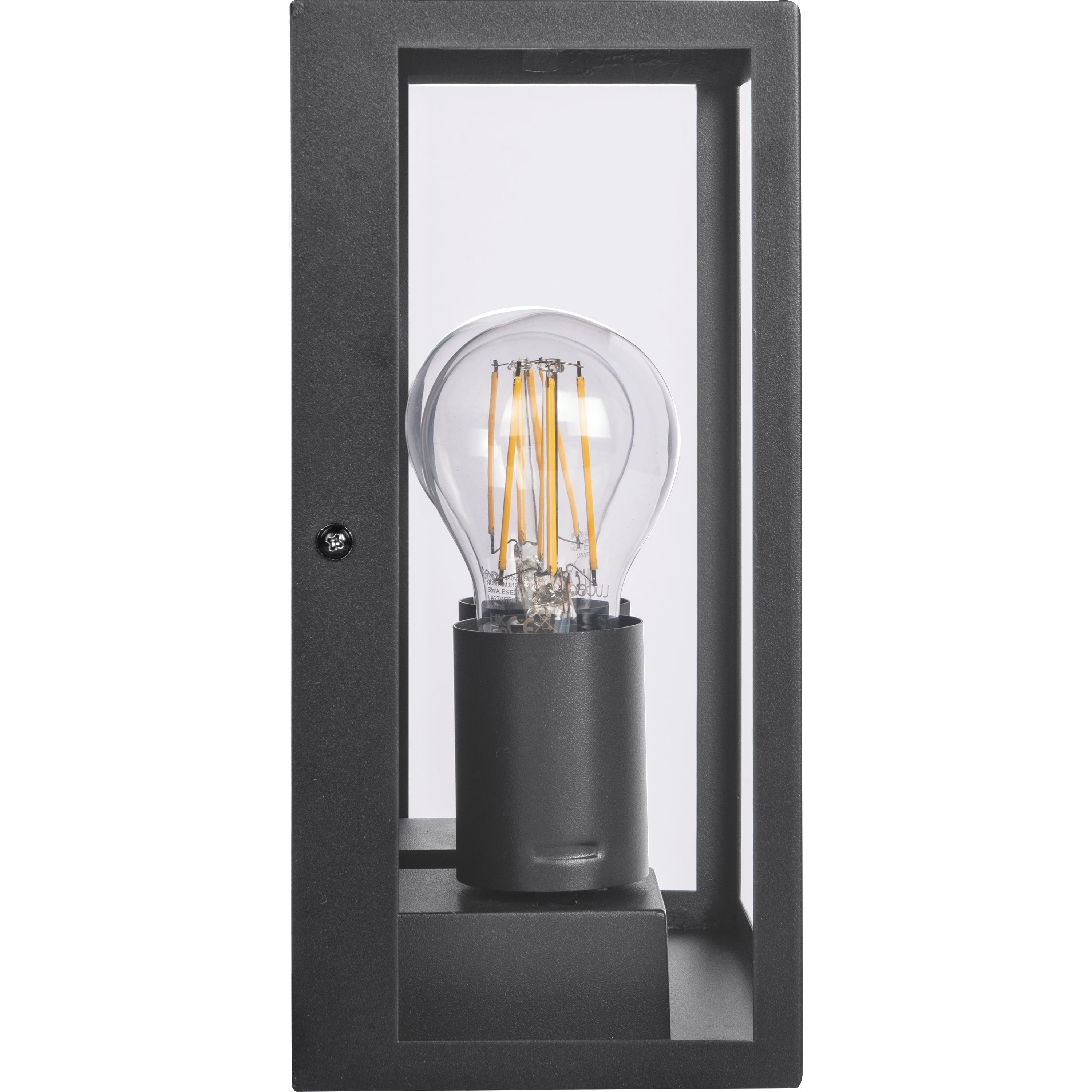Exterior Decorative Wall Glass Lanten Twin IP44 E27 Lamp included Slate Grey