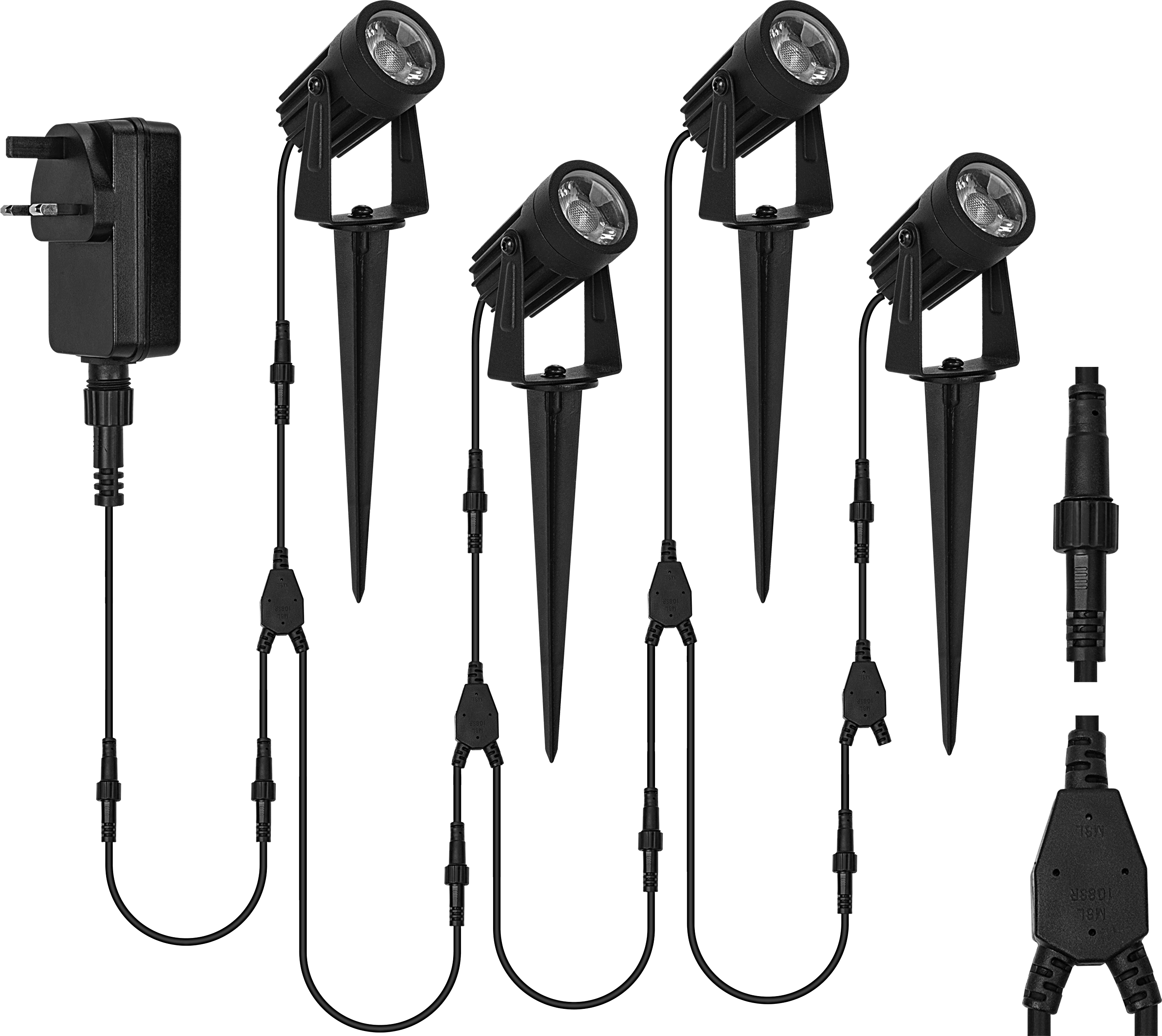 GARDEN SPIKE LIGHT KIT 4 PACK 4X200LM 4X3W 4000K