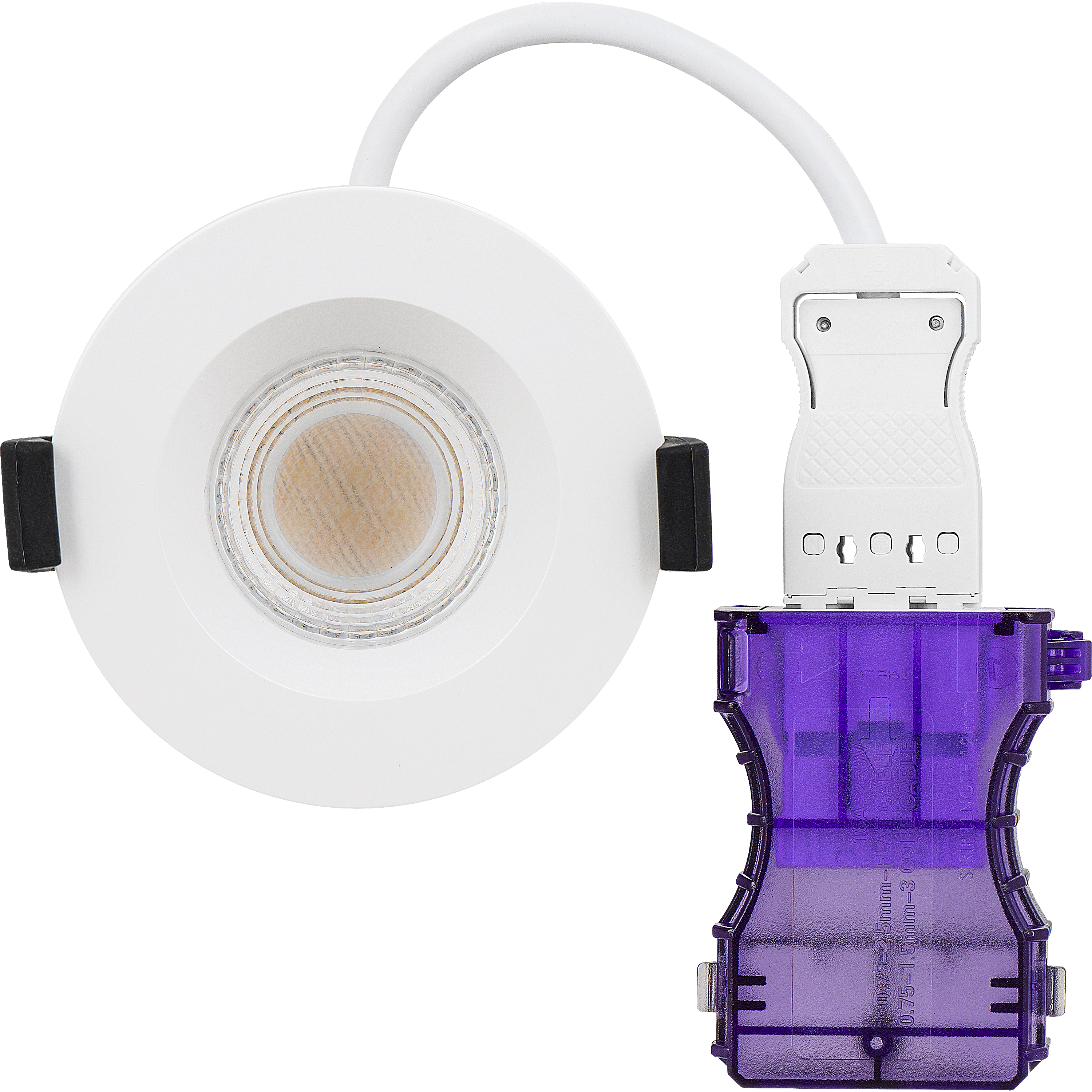 FType Ultra Fire Rated Downlight 4W/6W 750lm Power Change & 4Colour CCT 2700K, 3000K, 4000K, 6000K Dimmable IP65 White - Regressed