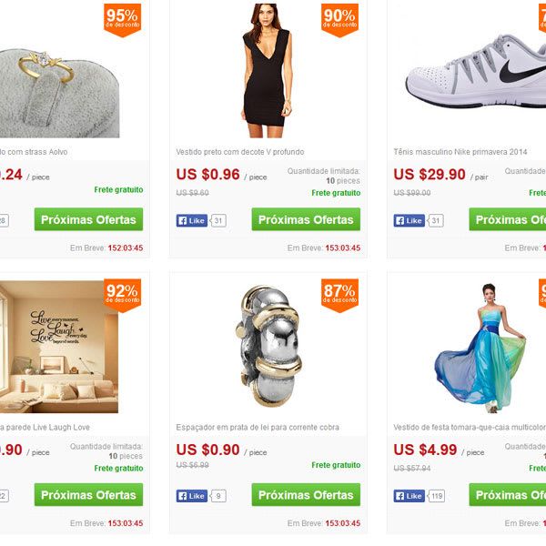 Olha o preço desse vestido.. 1 dólar.