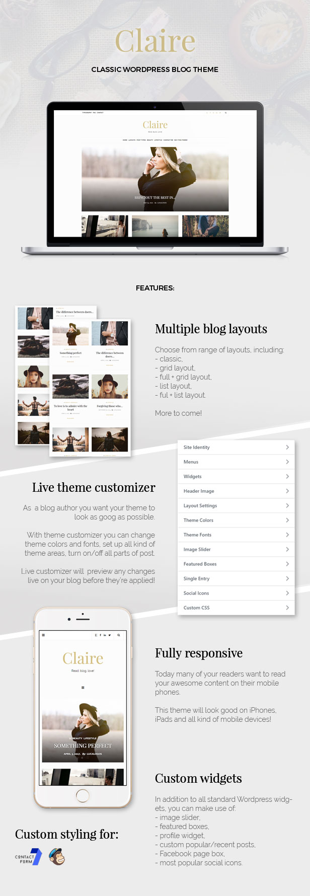 Claire - Classic WordPress Blog Theme - 1