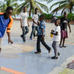 Haitian skateboarder