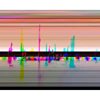 Abstract digital artwork with vivid colors and horizontal stripes