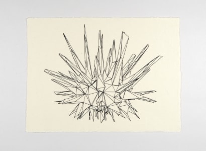 Abstract line drawing of a spiky geometric shape