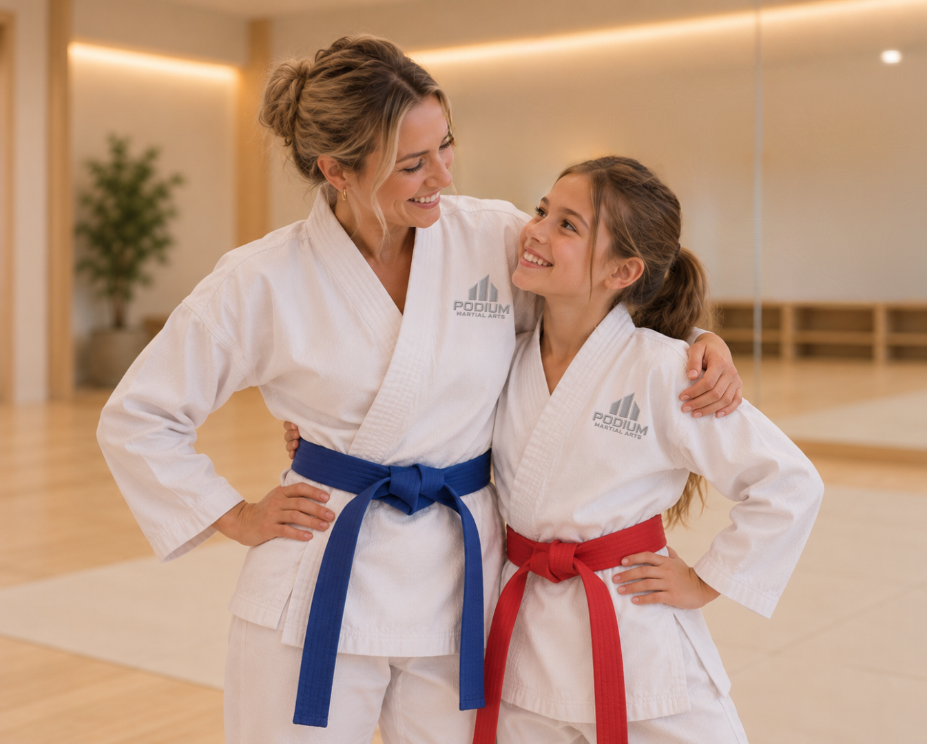 Mother and daughter at Podium Martial Arts