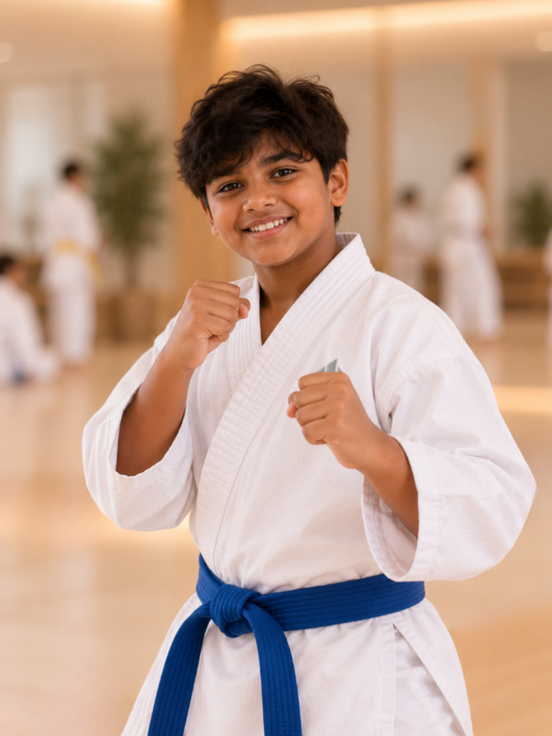 Youth martial arts student