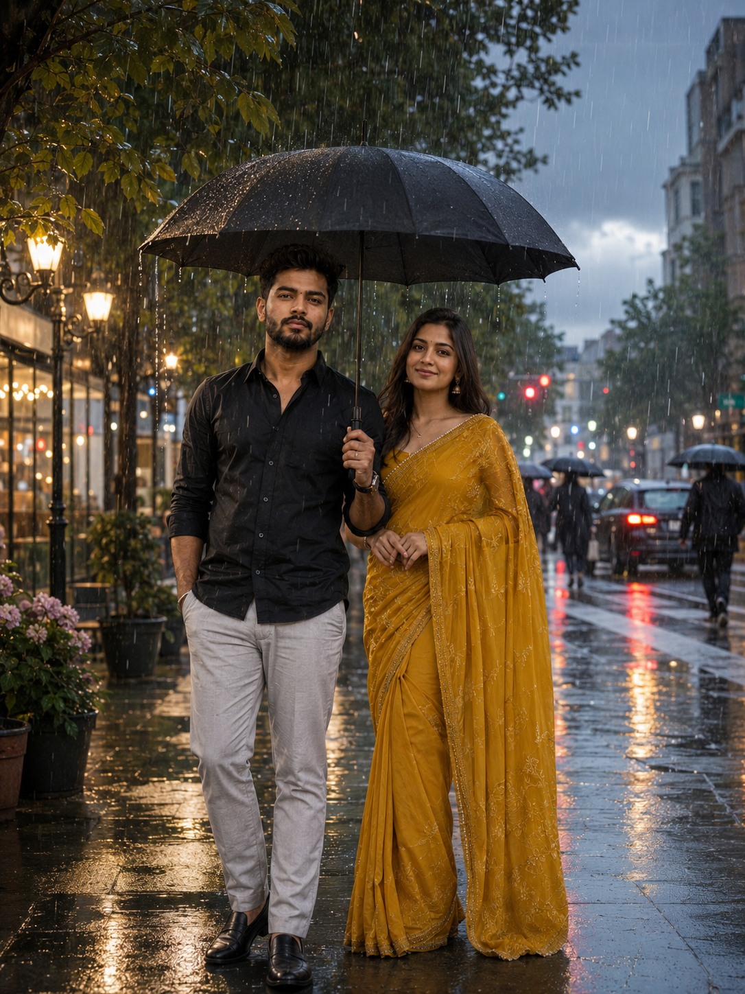 ✨ From Simple Photos to a Magical Indian Rain Love Story ☔❤️ | Before ➜ After — after