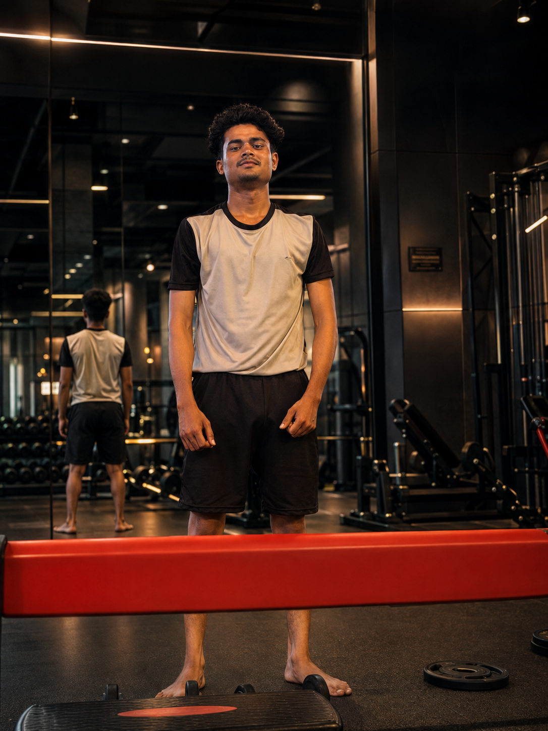 Normal Gym Photo ➜ Luxury Cinematic Gym Look 🔥 | AI Prompt — after