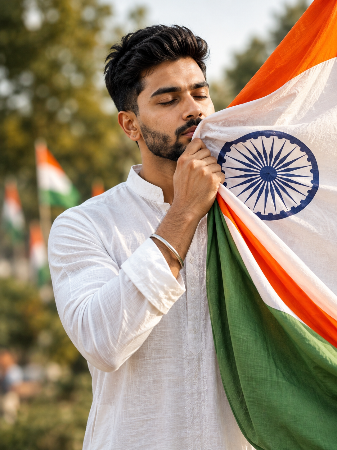 15 August Special 🇮🇳 | Tiranga Ke Saath Emotional AI Portrait ❤️ | Lucky3DP.in — after