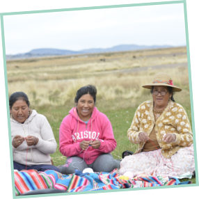 group of knitters