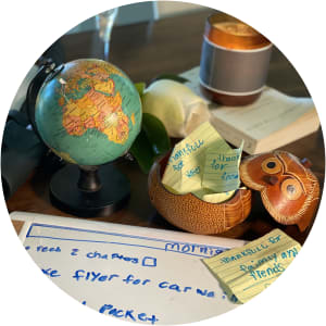 gratitude box on desk