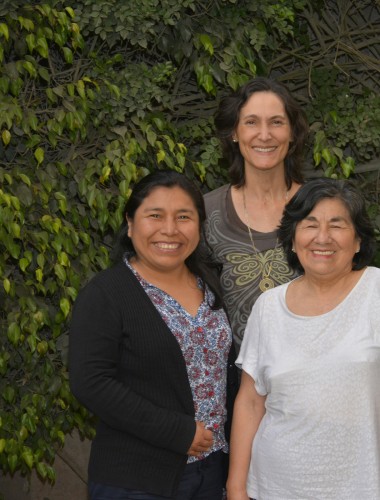 Ester, Alessandra and arpillera artists