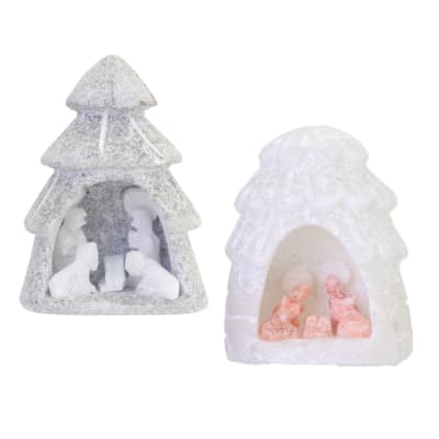 Alabaster nativity mini