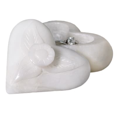 Alabaster heart box