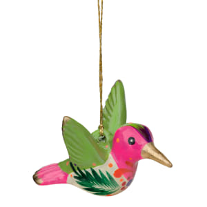 ceramic confetti hummingbird ornament