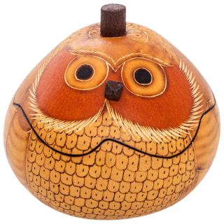 blond owl gourd box