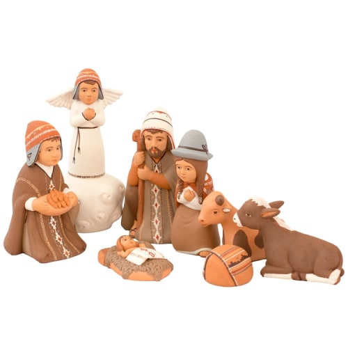 Potato offering ceramic nativity