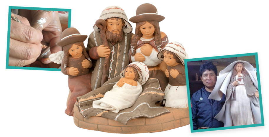 ceramic nativities with Richard Quispe